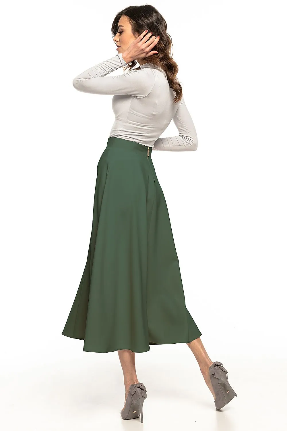 Elegant Belted Midi Skirt