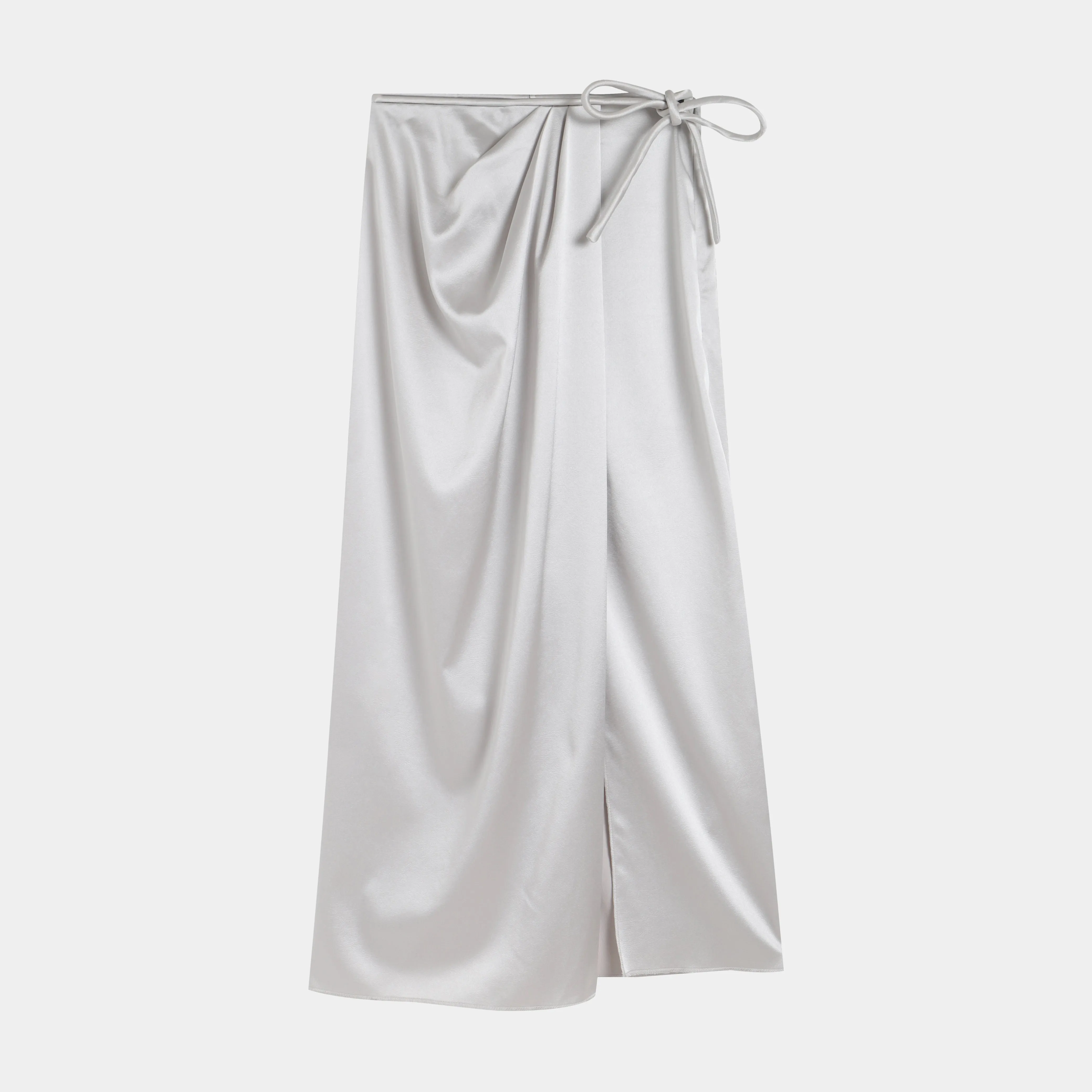 Elegant Satin Wrap Skirt