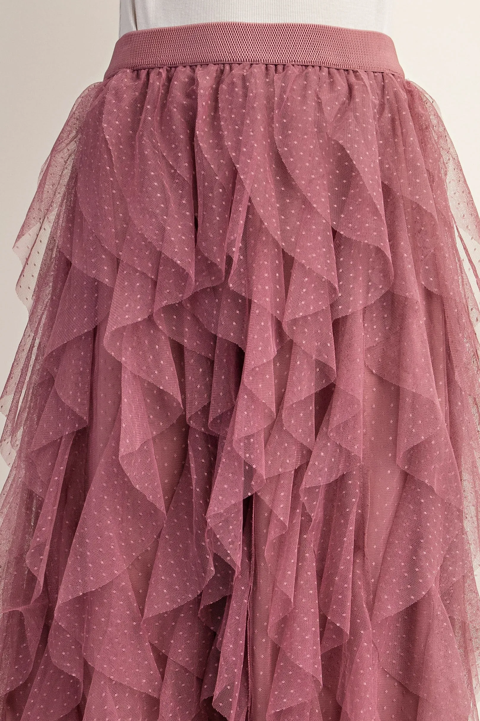 Embellished Tulle Layered Midi Skirts TA2011