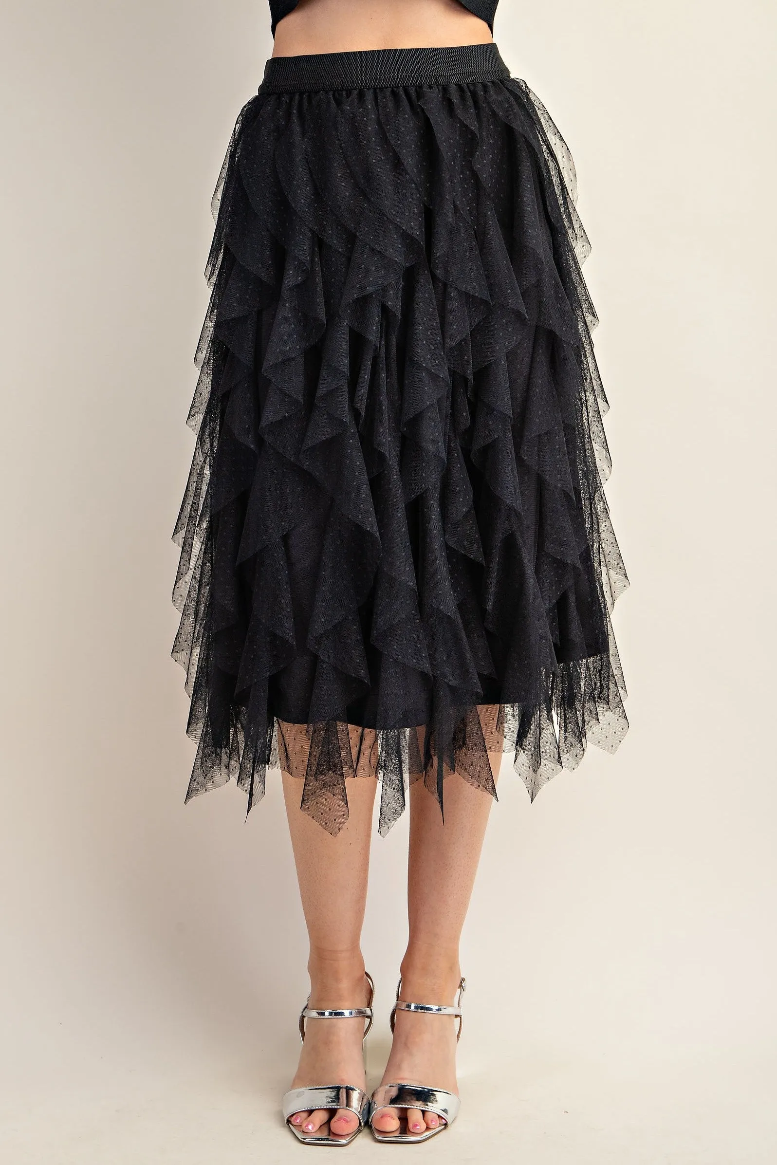Embellished Tulle Layered Midi Skirts TA2011