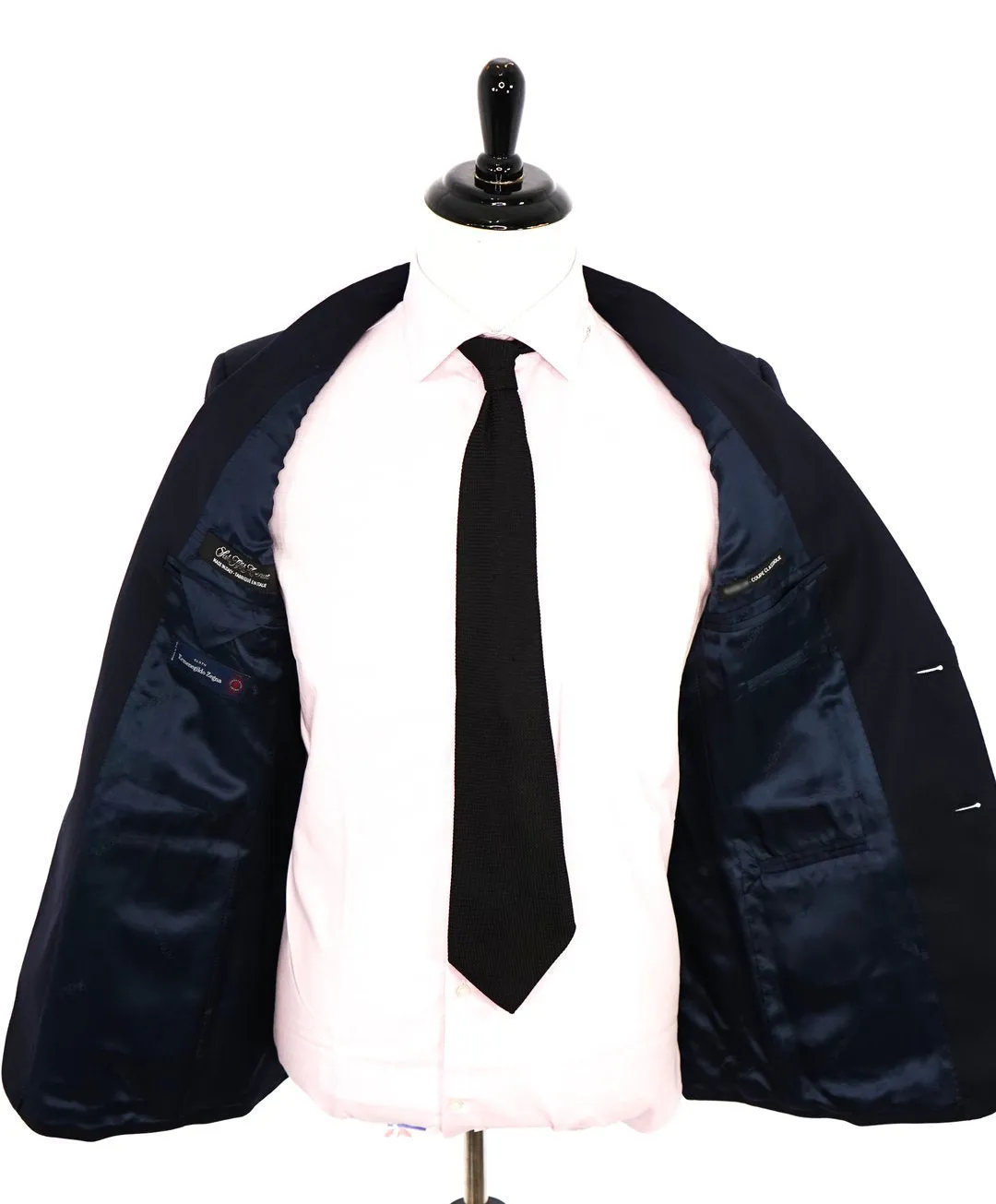 ERMENEGILDO ZEGNA - SAKS FIFTH AVENUE "Modern Fit" SILK BLEND Navy Suit - 38S