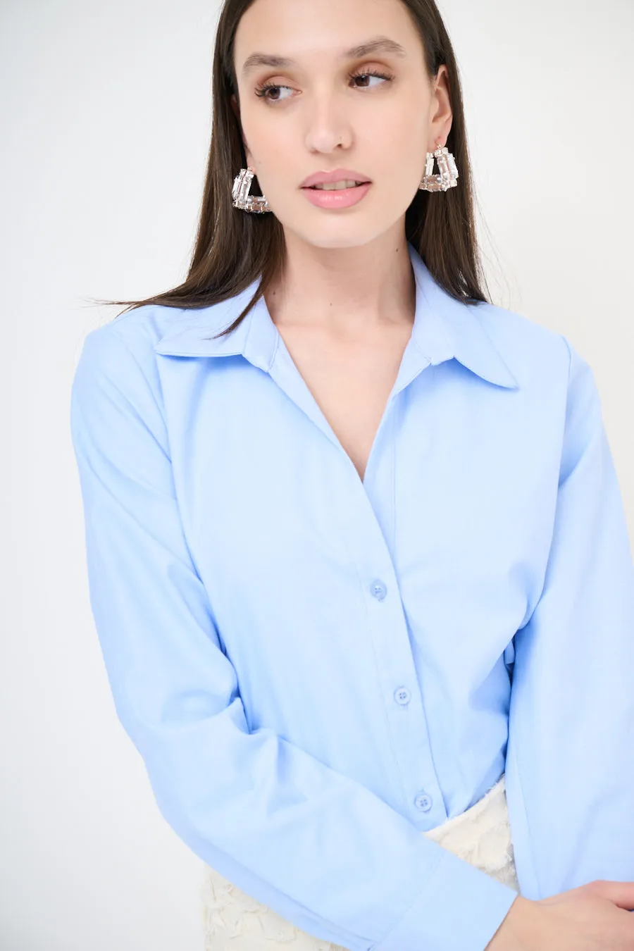 Essential fitted refined mood button-up shirt wholesale