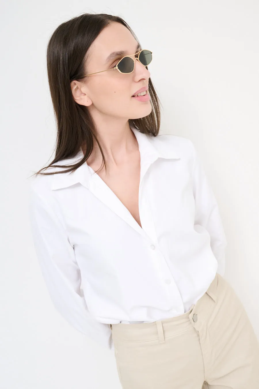 Essential fitted refined mood button-up shirt wholesale