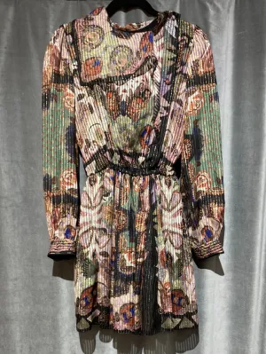 ETRO Long Sleeve Short Elastic Waist Dress
