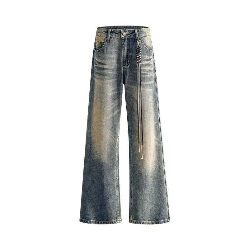 Faded Straight Leg Jeans Perfect for Casual Men's Outfits