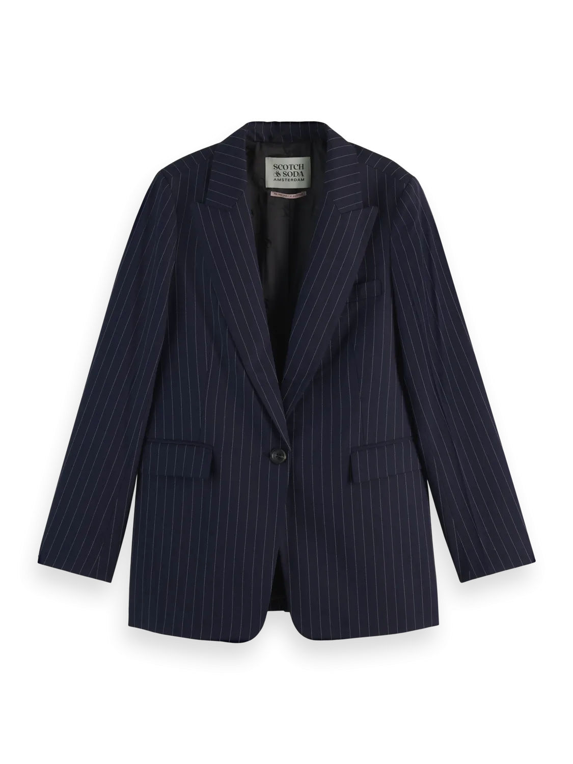 Fitted Blazer - Night Blue Pinstripe