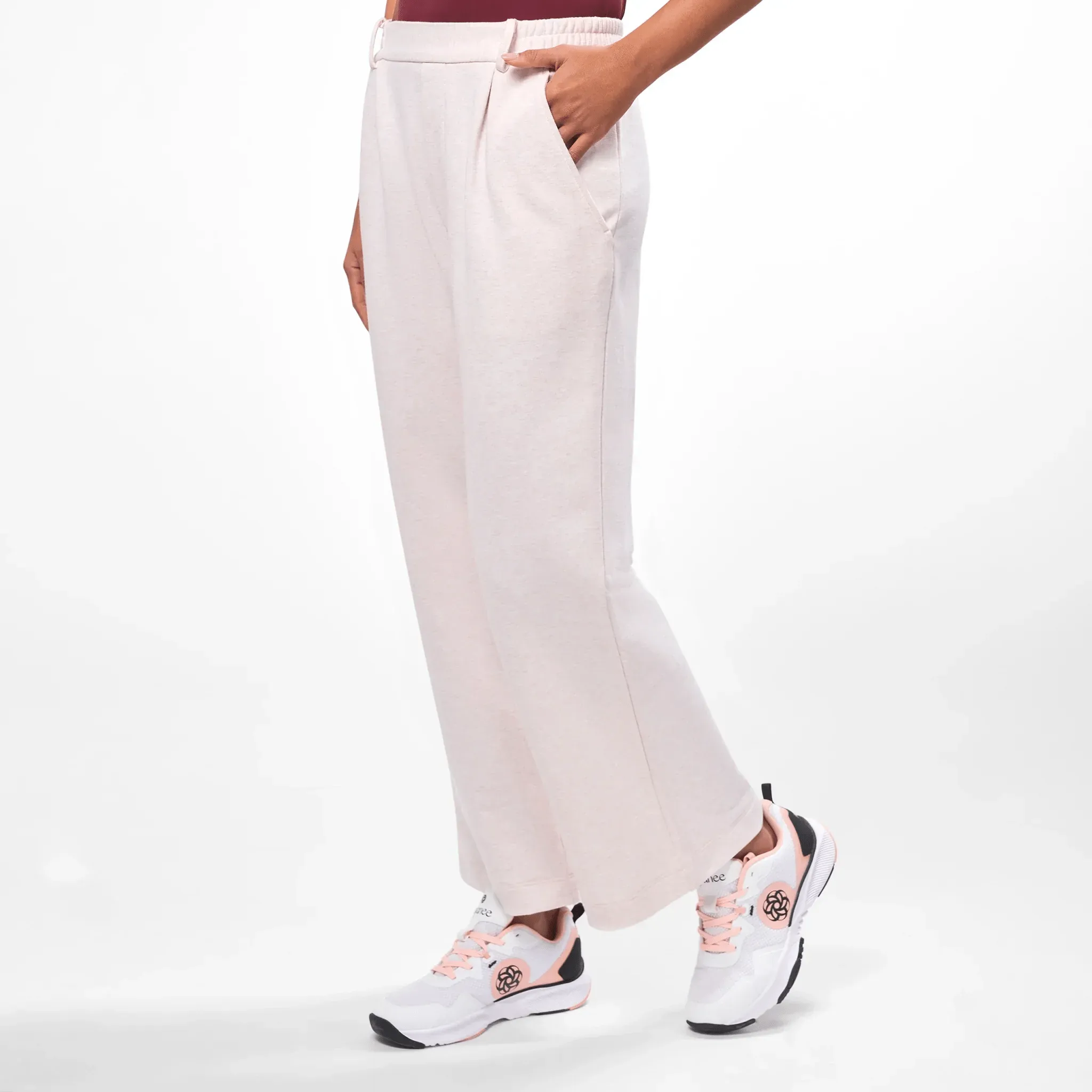 Flare Track Pants - SEASONAL WHITE MELANGE