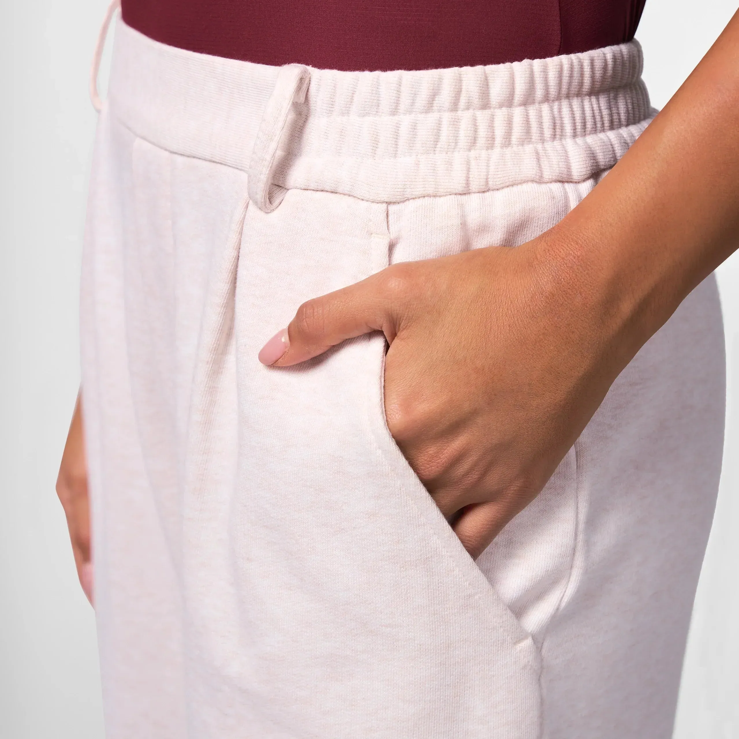Flare Track Pants - SEASONAL WHITE MELANGE