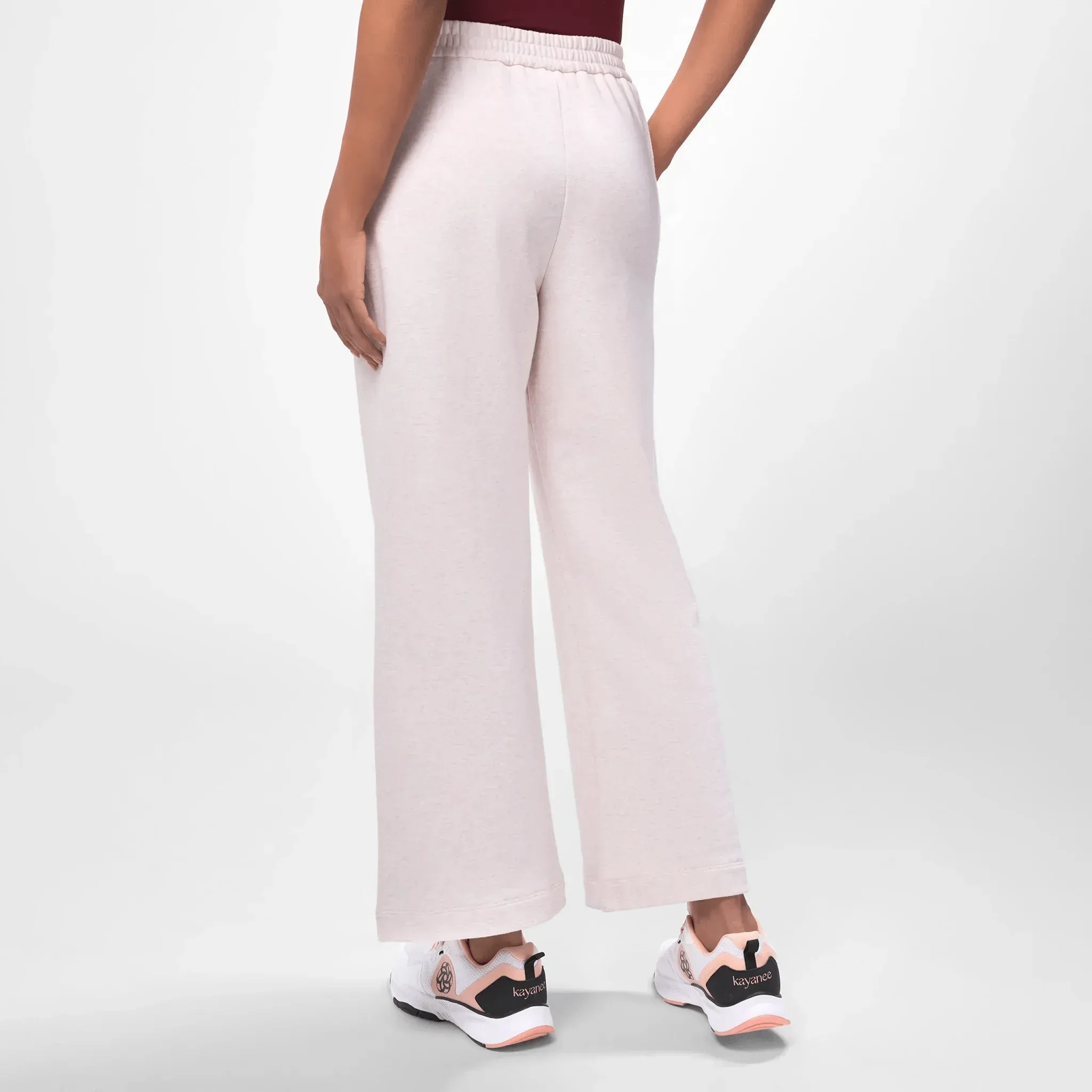 Flare Track Pants - SEASONAL WHITE MELANGE