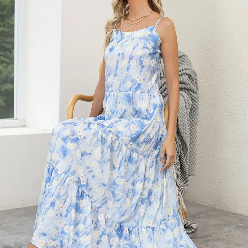 Floral Long Maxi Slip Dress