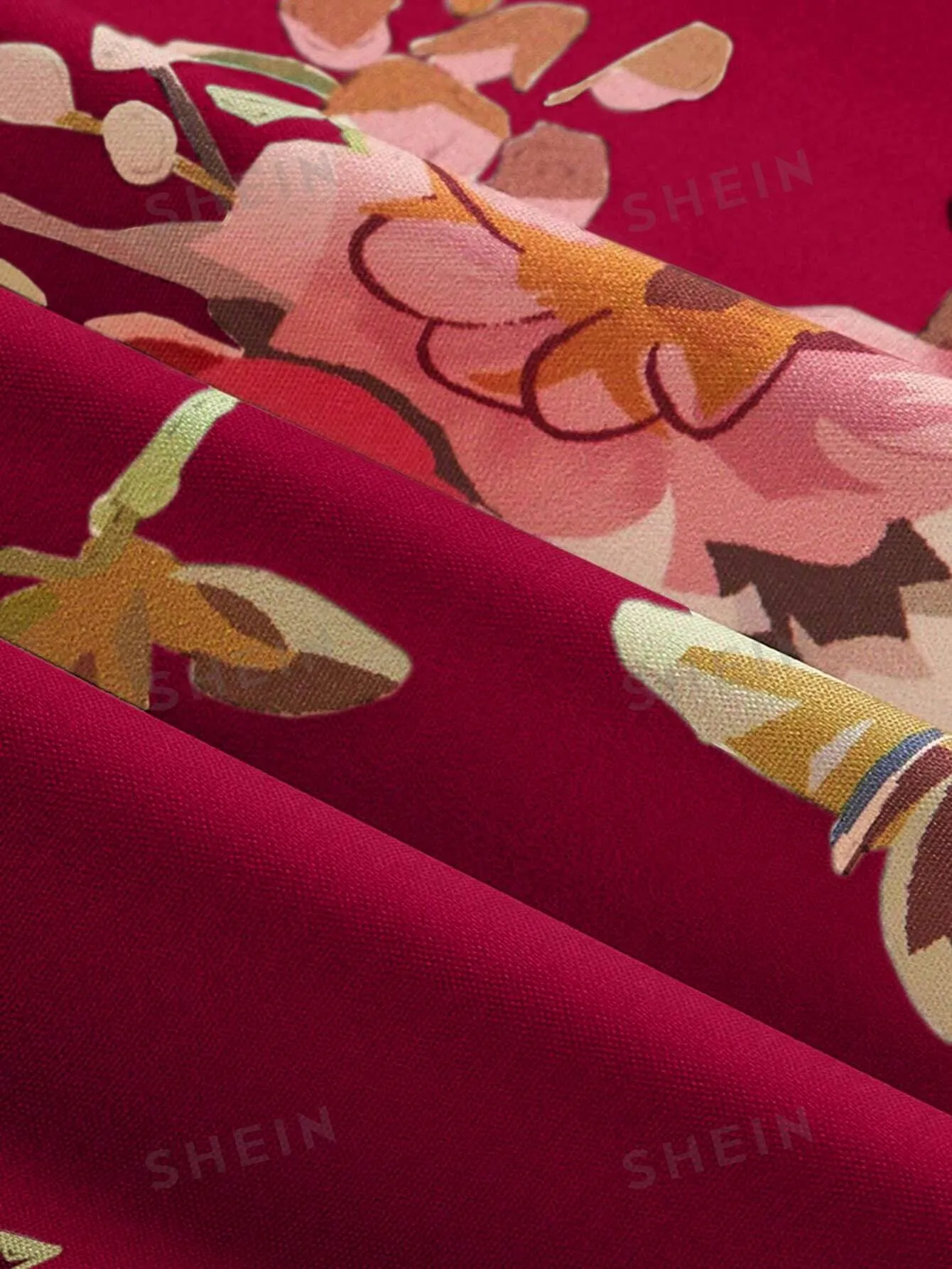 Floral Print Summer Wrap Dress With Criss-Cross Front And Cinched Waist
