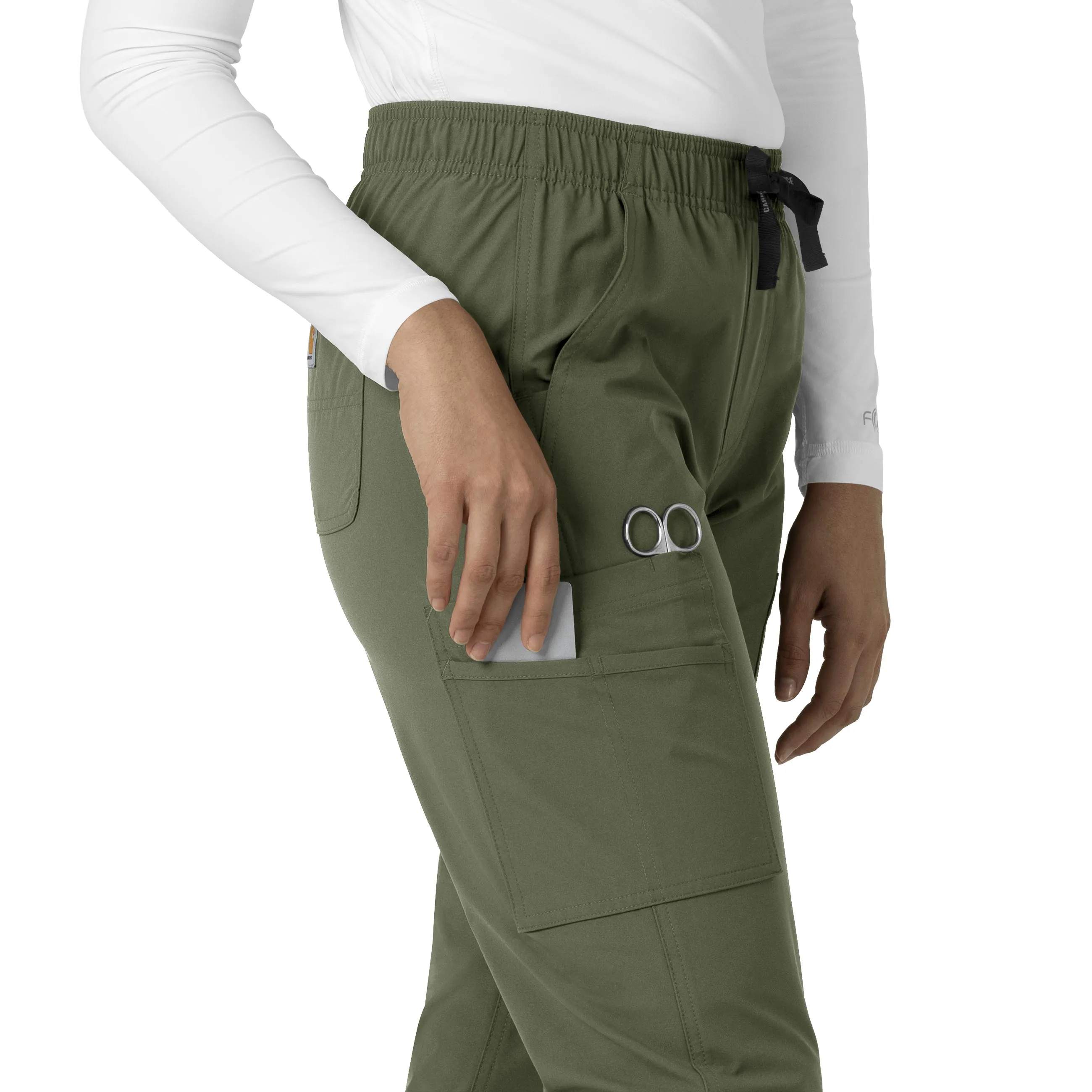 Force Essentials C51213 Straight Leg Scrub Pants Olive