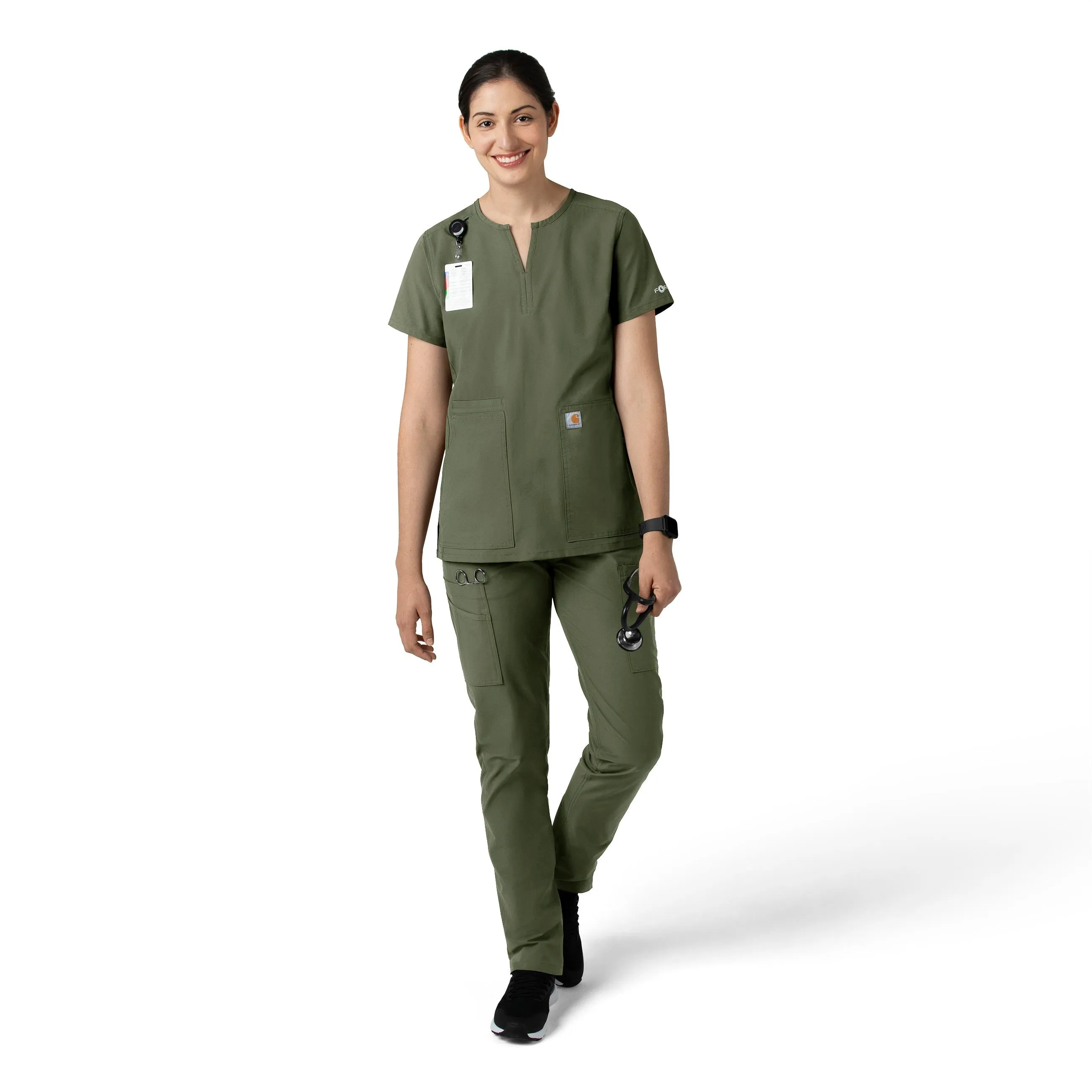 Force Essentials C51213 Straight Leg Scrub Pants Olive