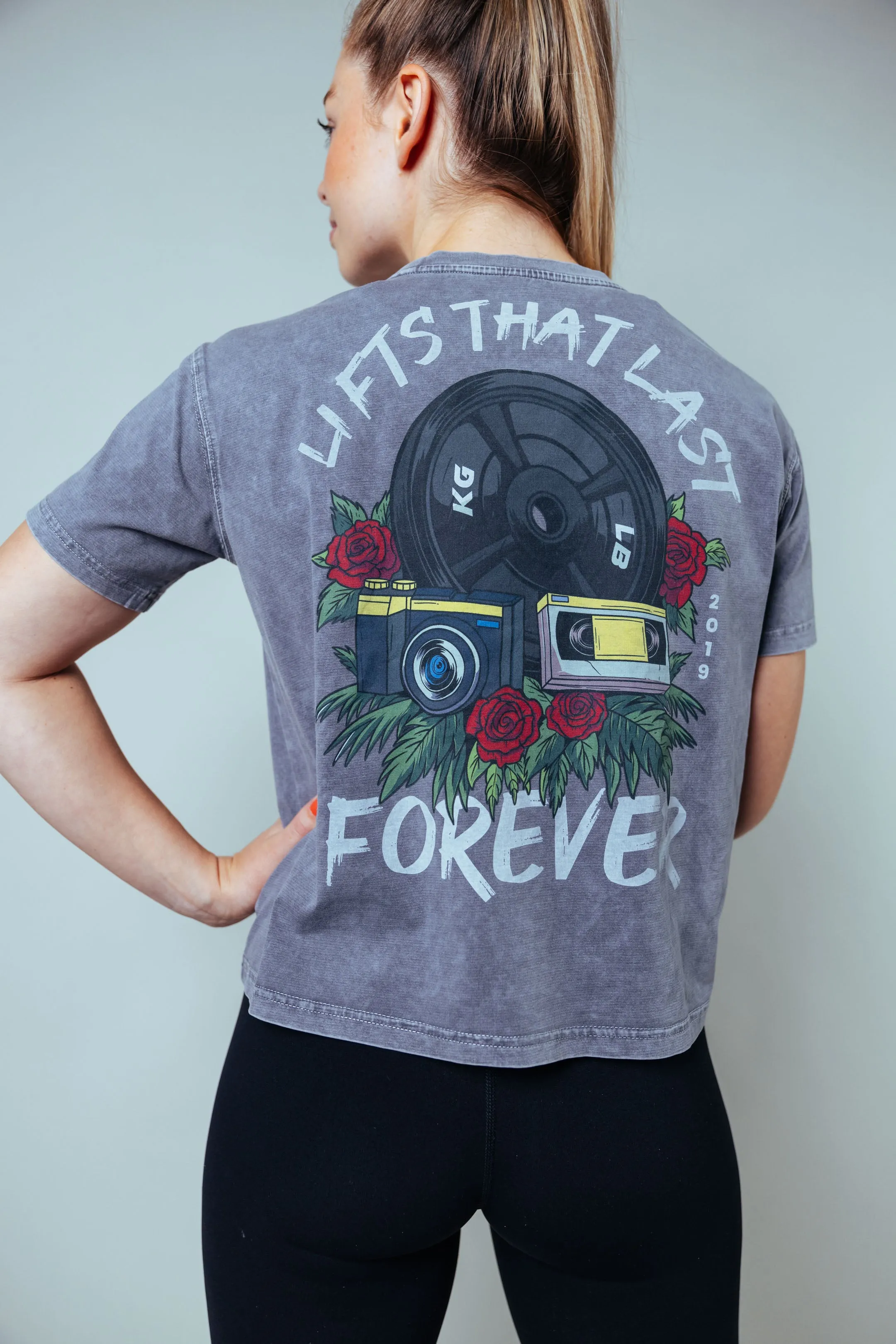 Forever Crop Top | Stone Wash Grey