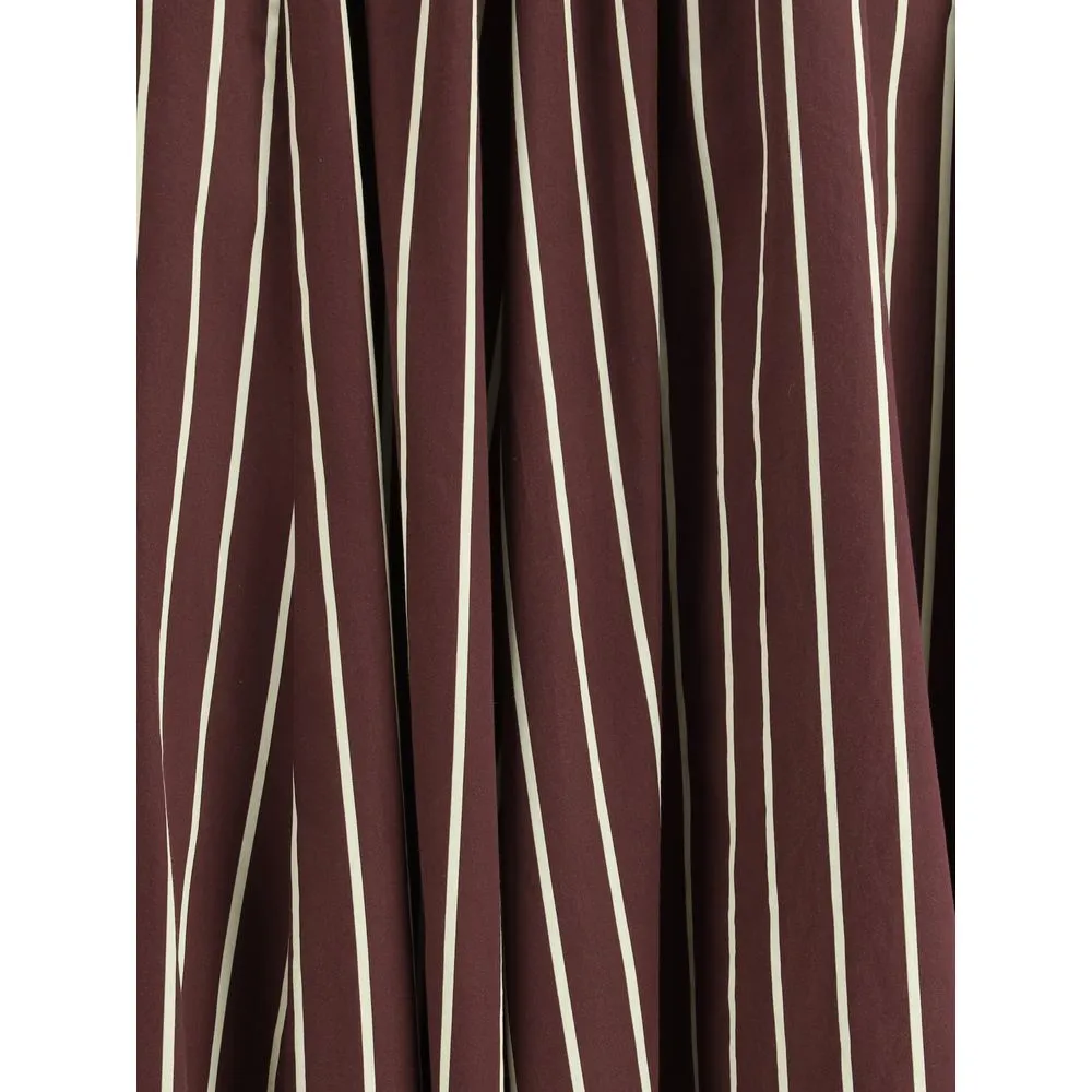 Forte_Forte Striped satin Long Skirt