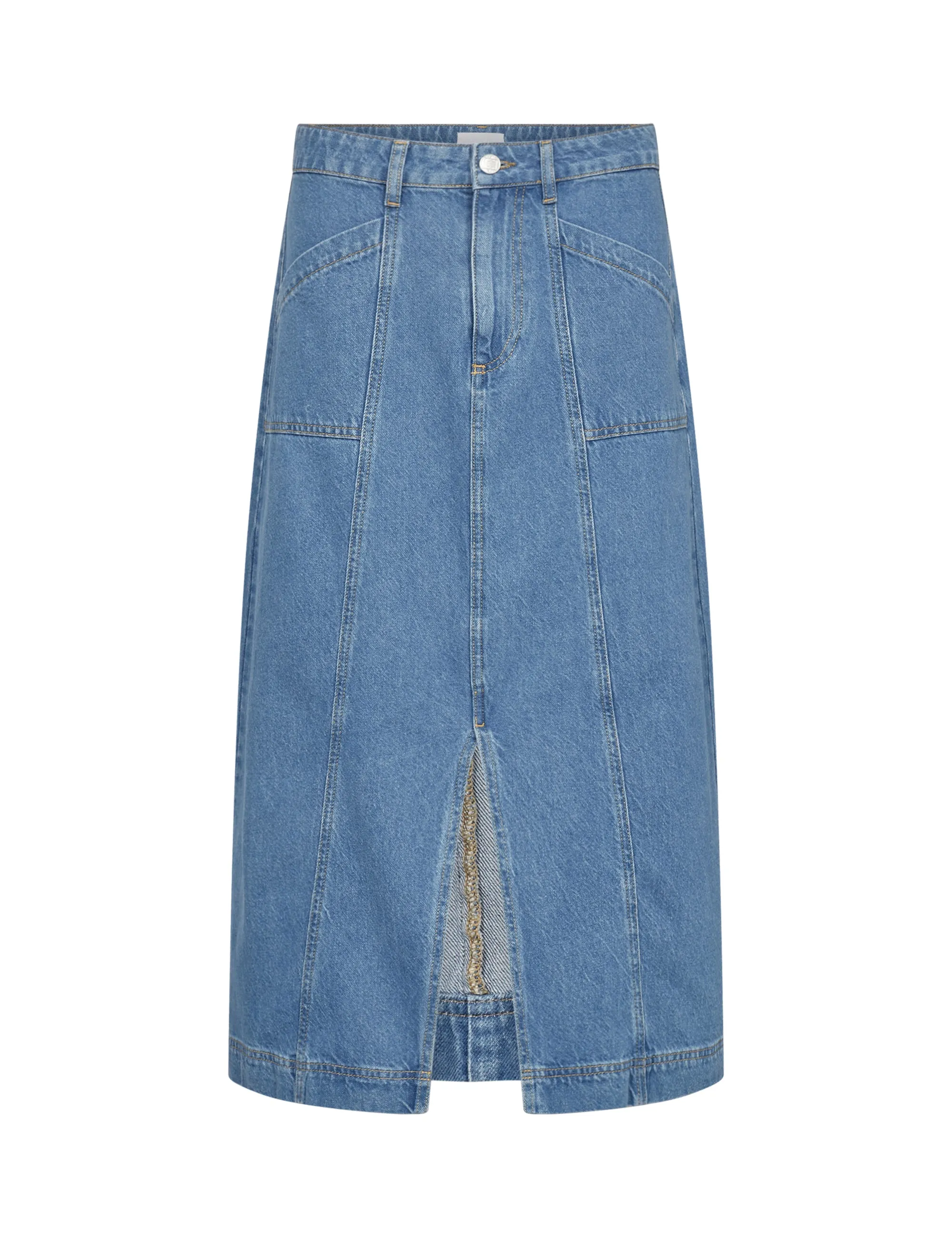 Frilla 4 Skirt - Medi Blue Denim