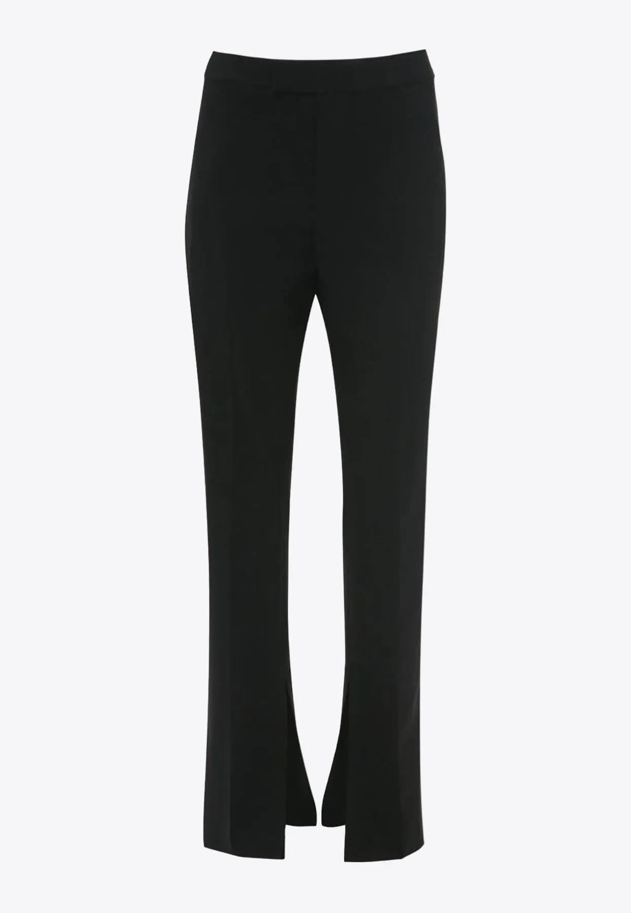 Front-Slit Straight-Leg Pants
