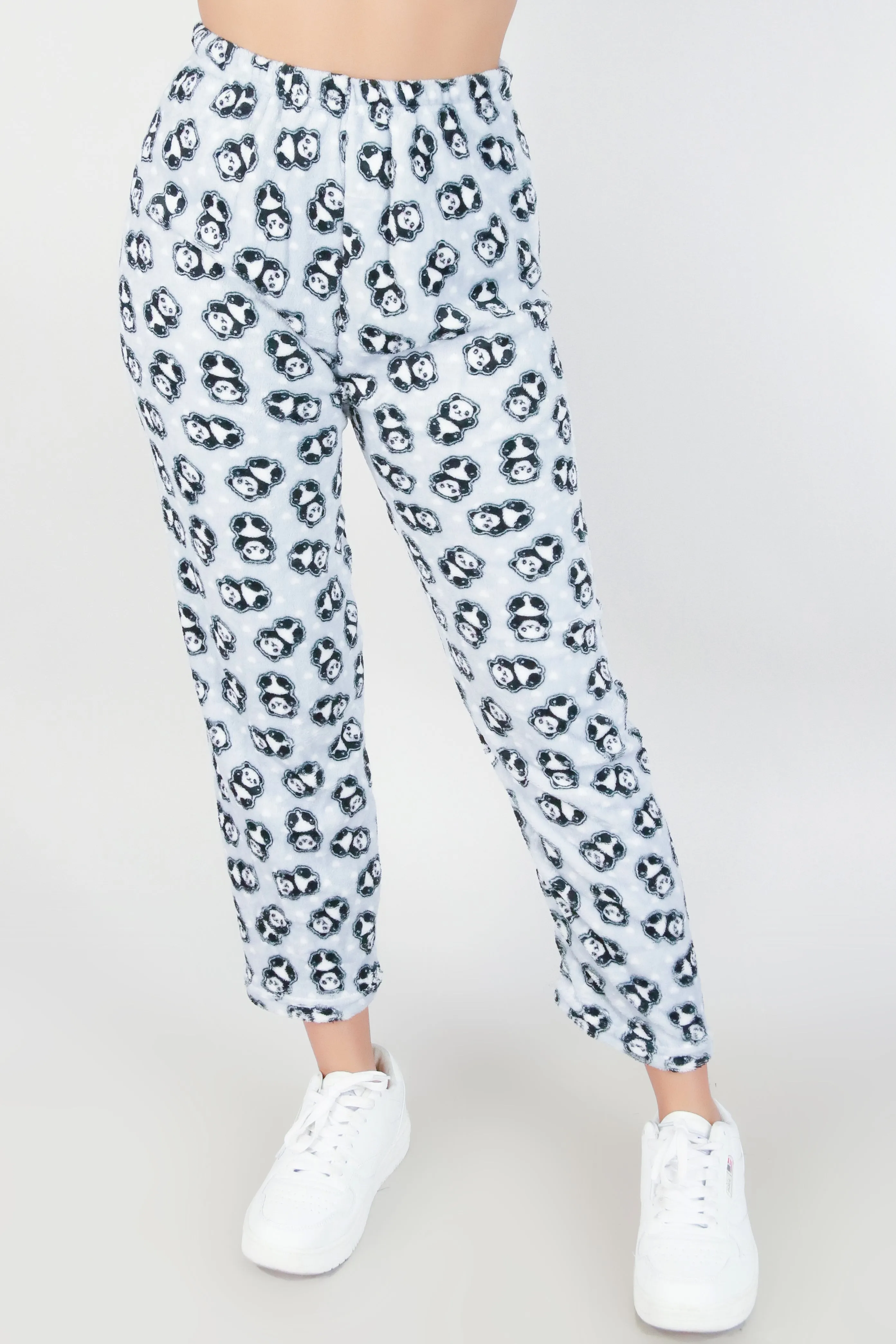 FUZZY PANDA SLEEP PANTS