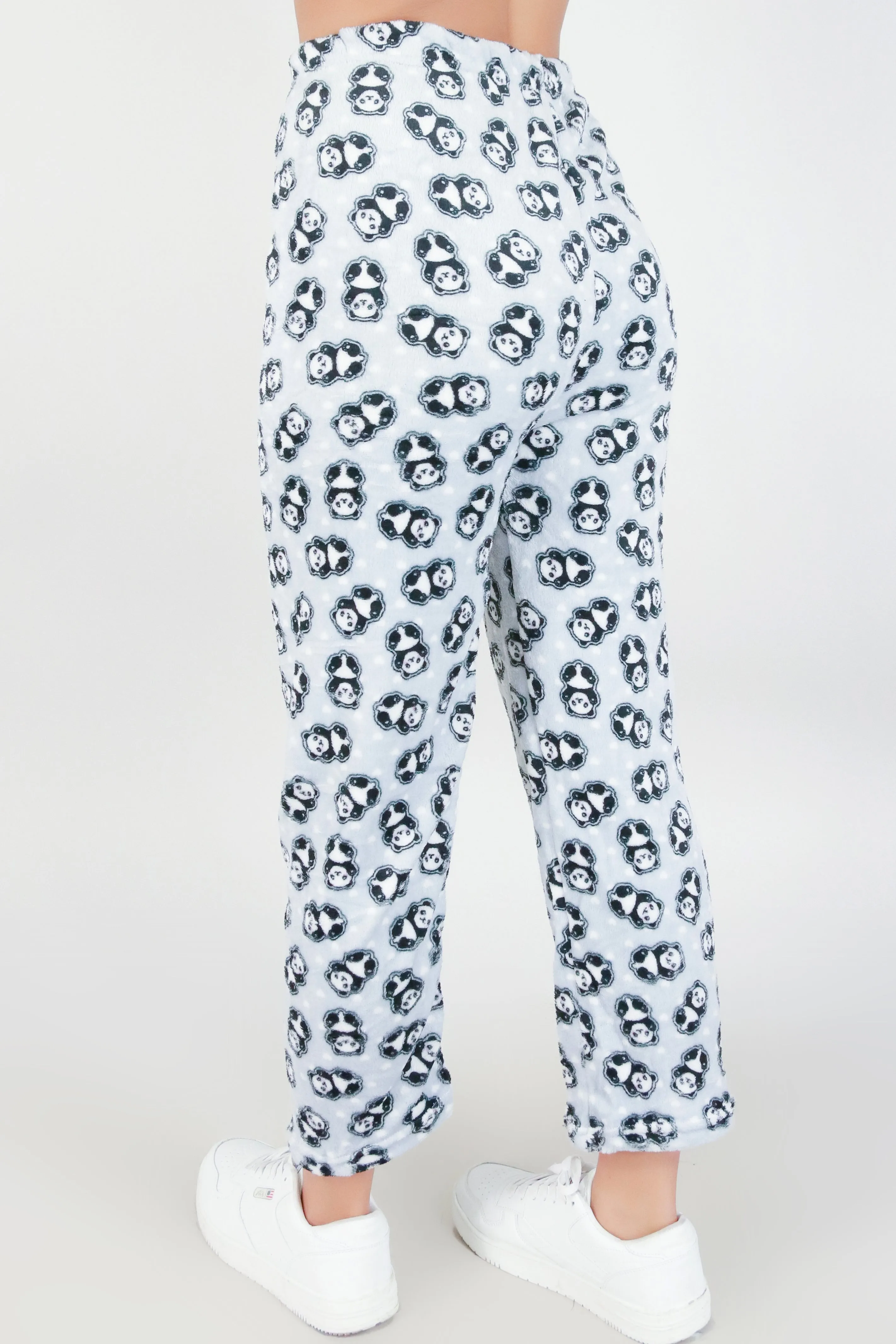FUZZY PANDA SLEEP PANTS