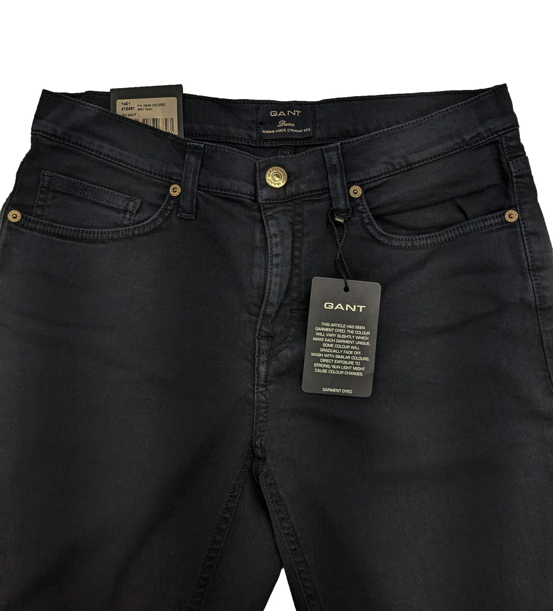 GANT Women's Navy Straight Leg Dana Pants 410491 Size 28/32 NWT
