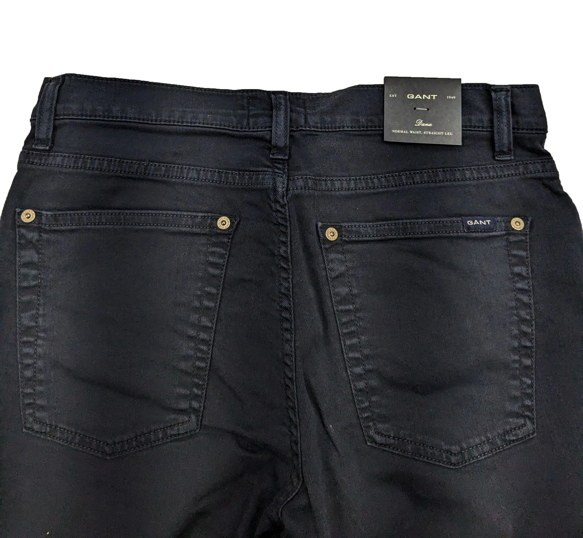 GANT Women's Navy Straight Leg Dana Pants 410491 Size 28/32 NWT