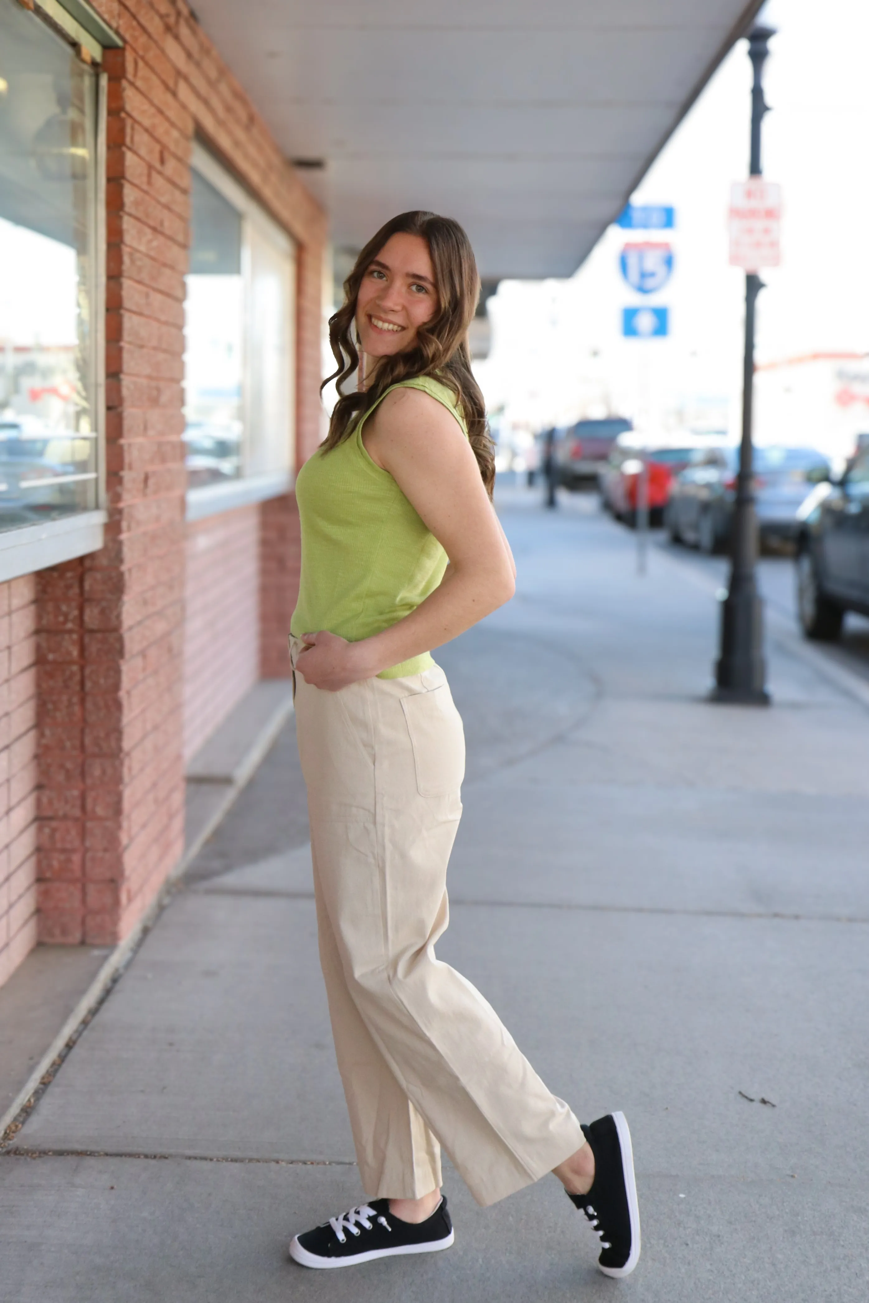 Gemma Straight Leg Pants in Oatmeal - Final Sale