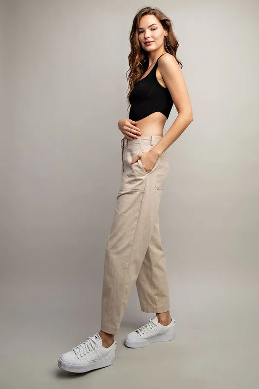 Gemma Straight Leg Pants in Oatmeal - Final Sale