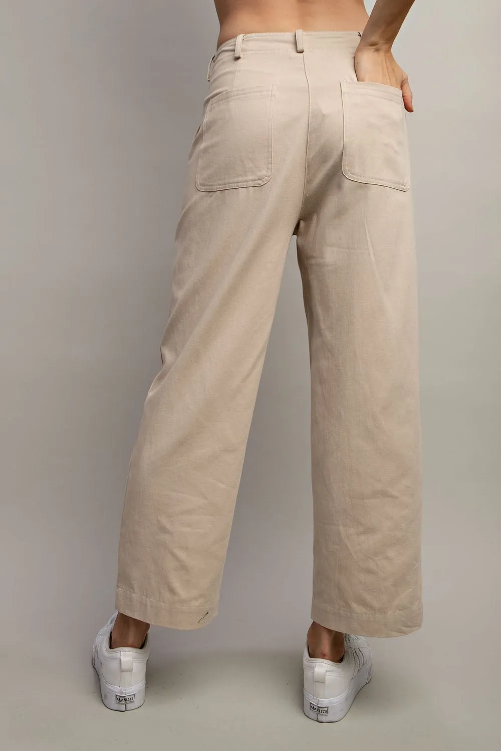 Gemma Straight Leg Pants in Oatmeal - Final Sale