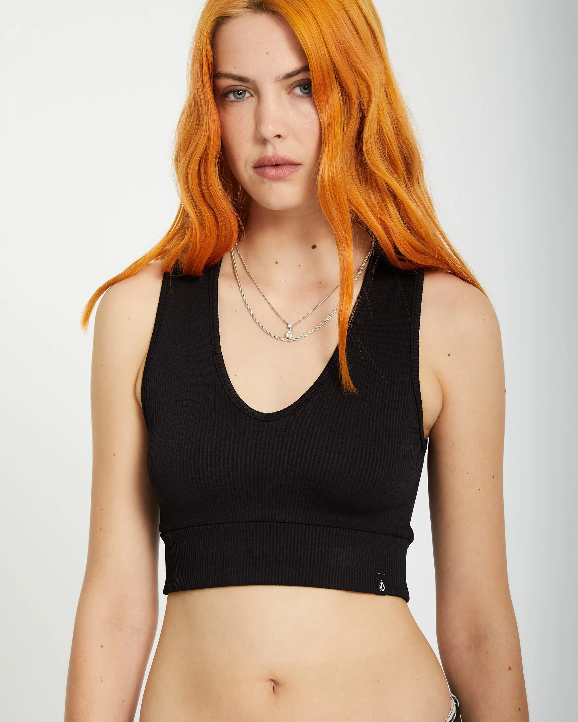 Gimmestank Rib Top  - BLACK