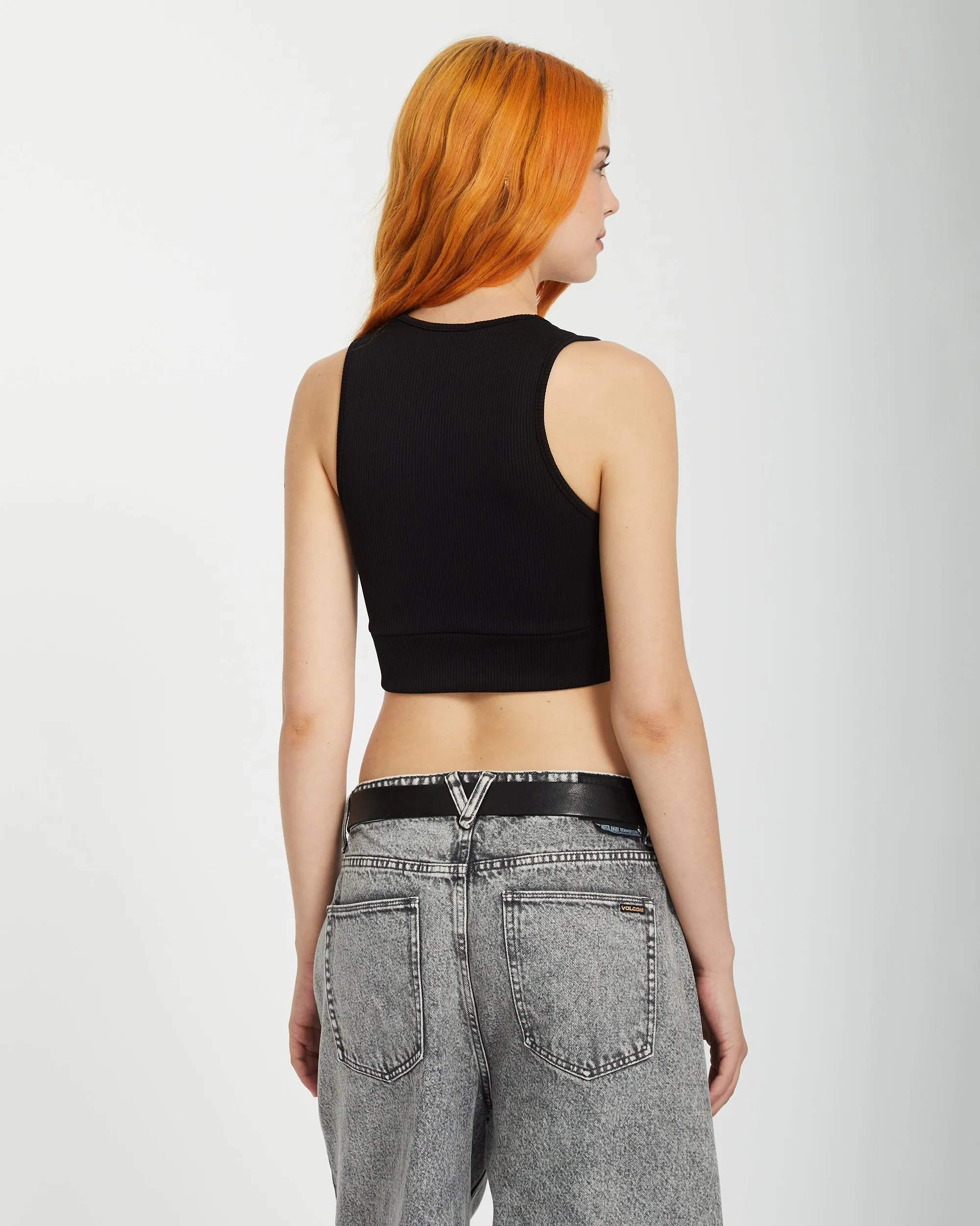 Gimmestank Rib Top  - BLACK