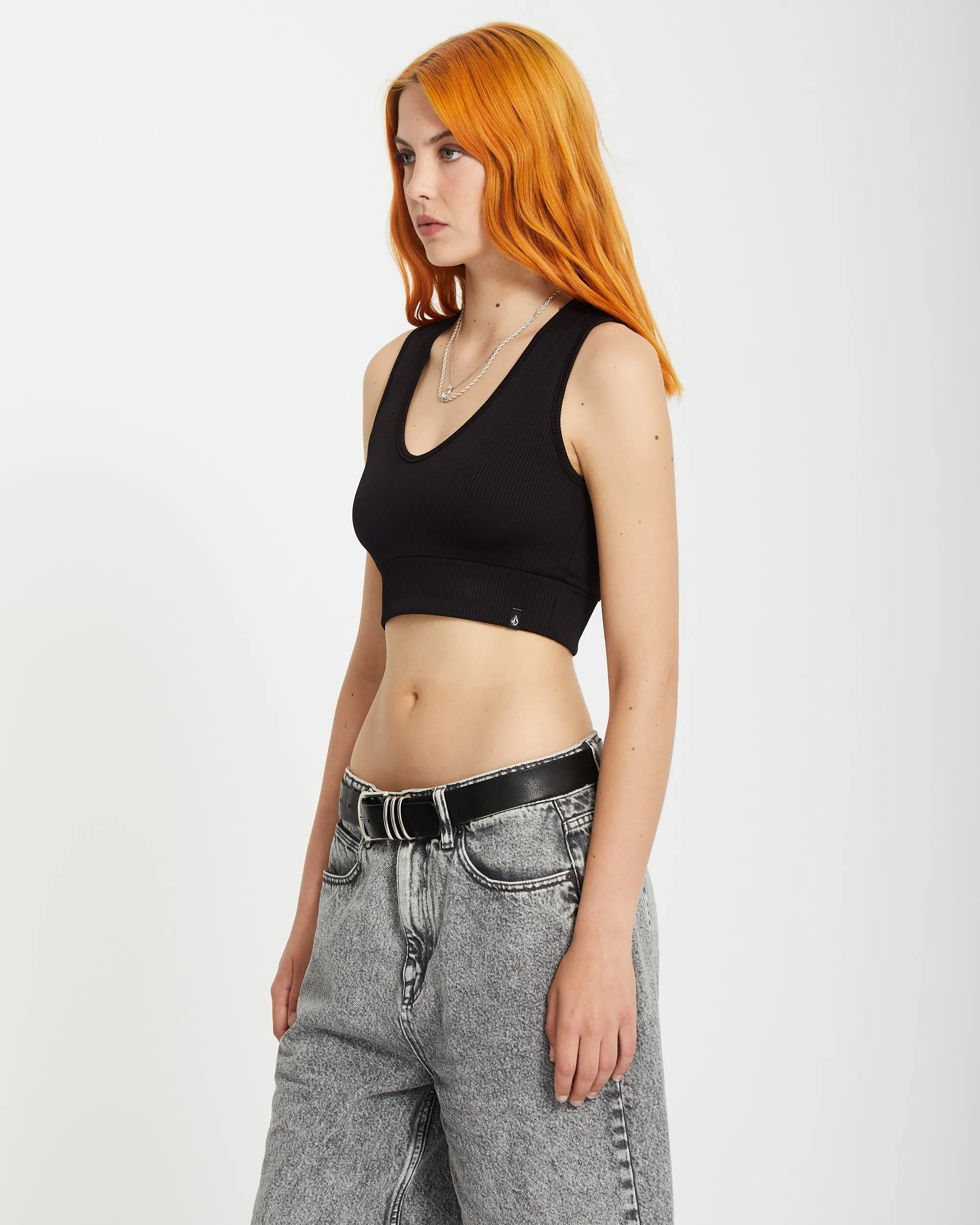 Gimmestank Rib Top  - BLACK