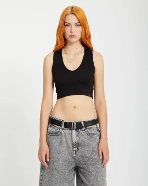 Gimmestank Rib Top  - BLACK