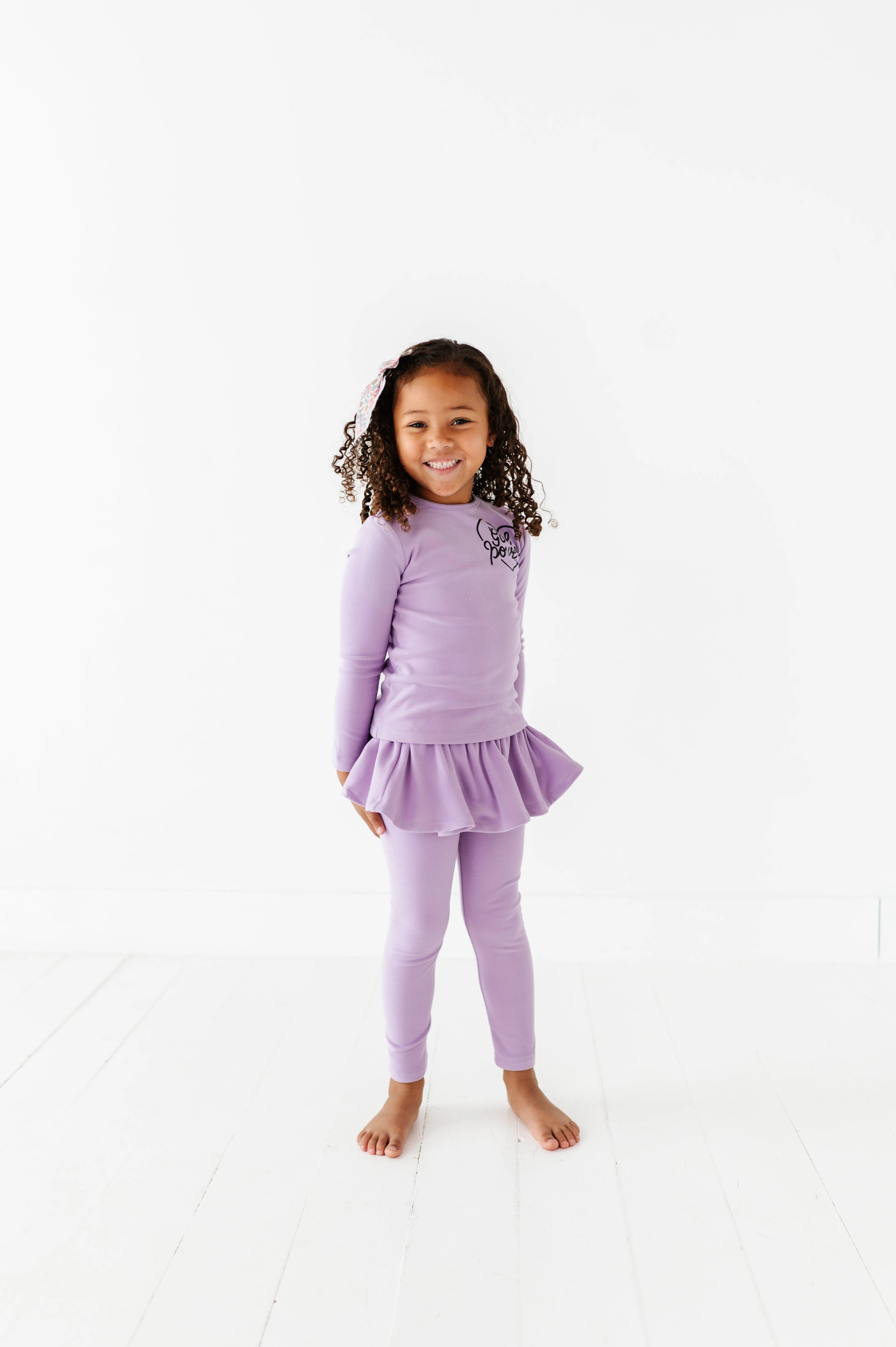 Girl Power | Periwinkle Fleece skirted SET