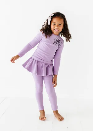 Girl Power | Periwinkle Fleece skirted SET
