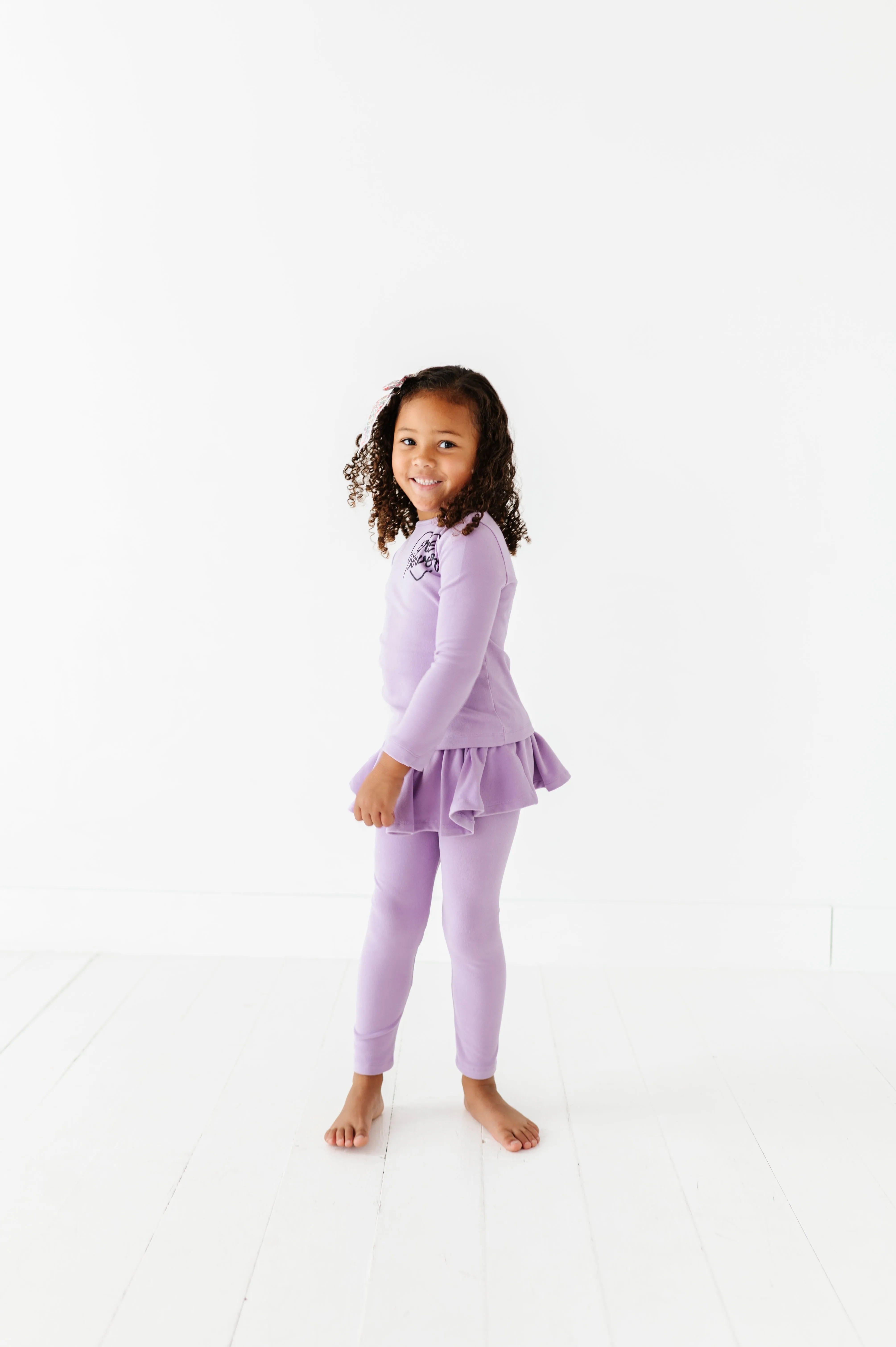 Girl Power | Periwinkle Fleece skirted SET