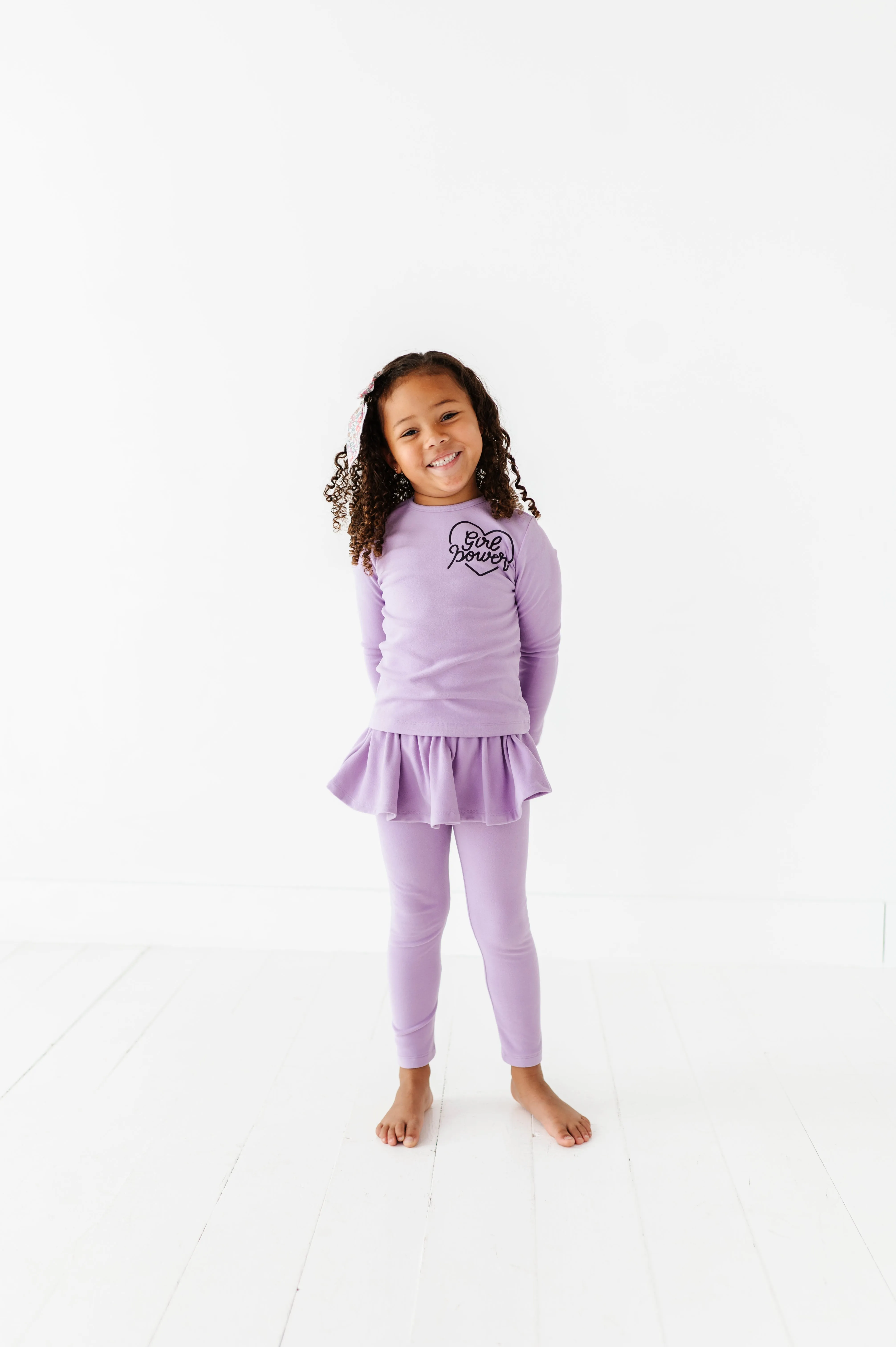 Girl Power | Periwinkle Fleece skirted SET