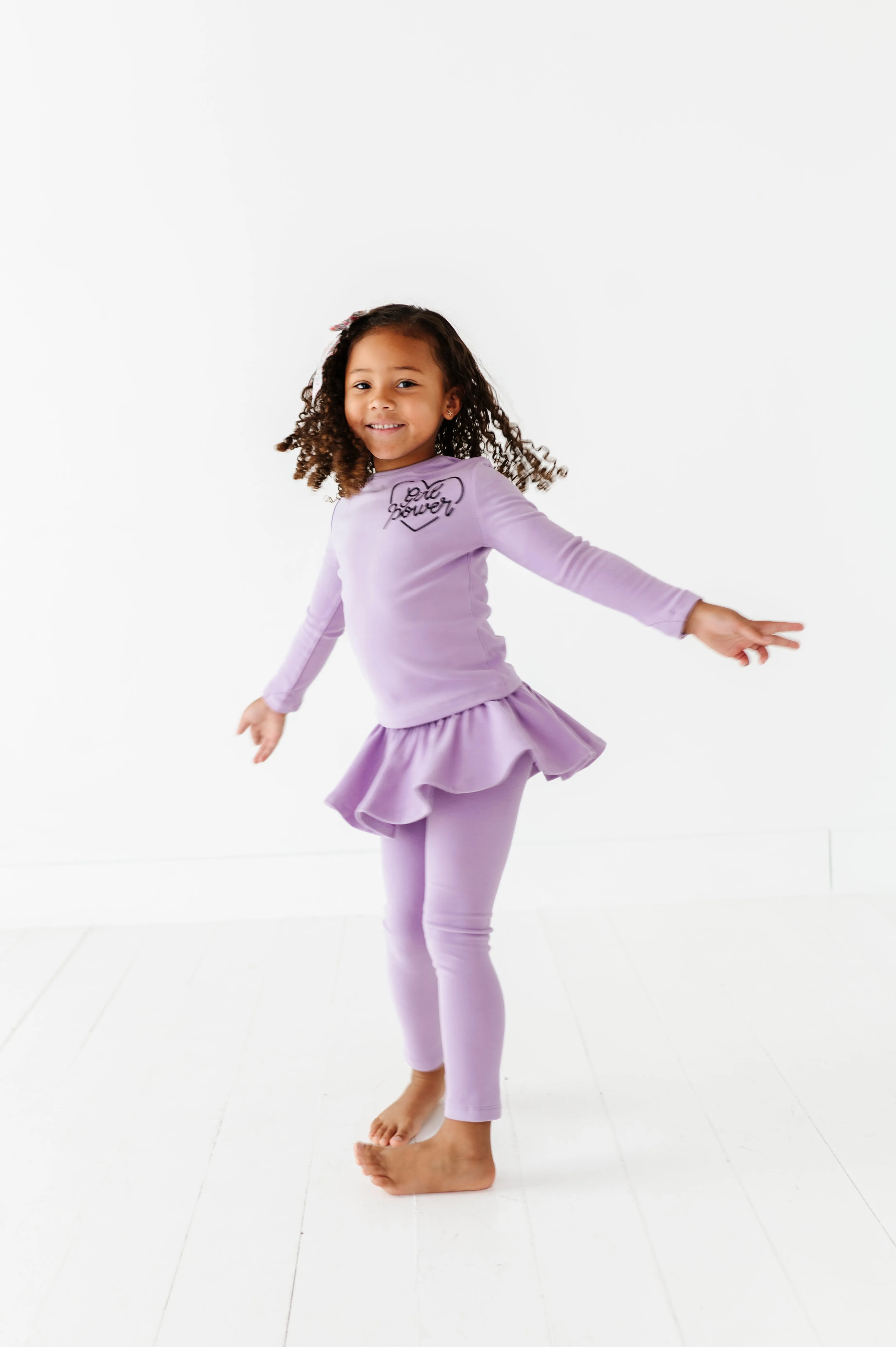 Girl Power | Periwinkle Fleece skirted SET