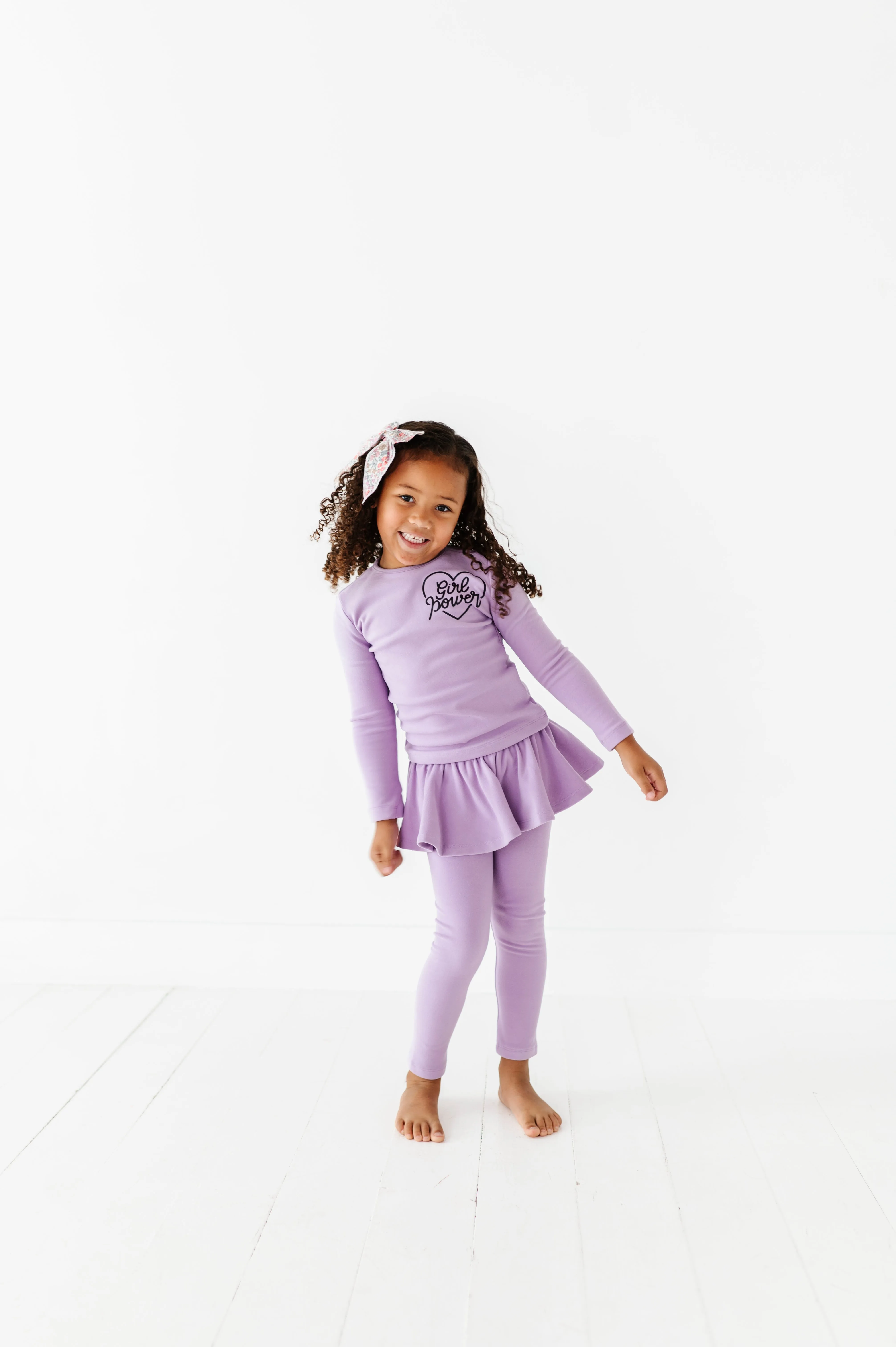 Girl Power | Periwinkle Fleece skirted SET