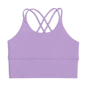 Girls Violet Pretty Cross Back Crop Top