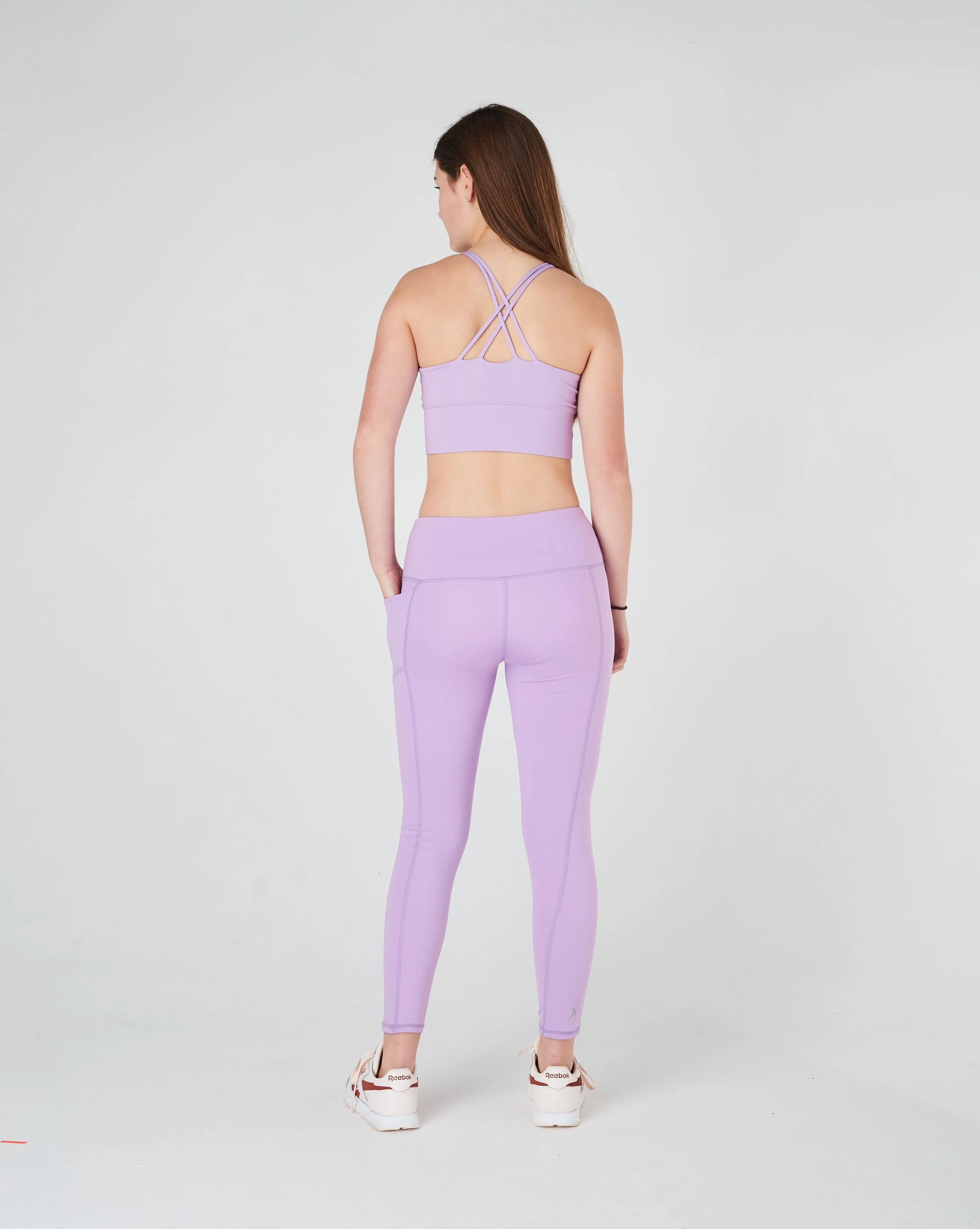 Girls Violet Pretty Cross Back Crop Top