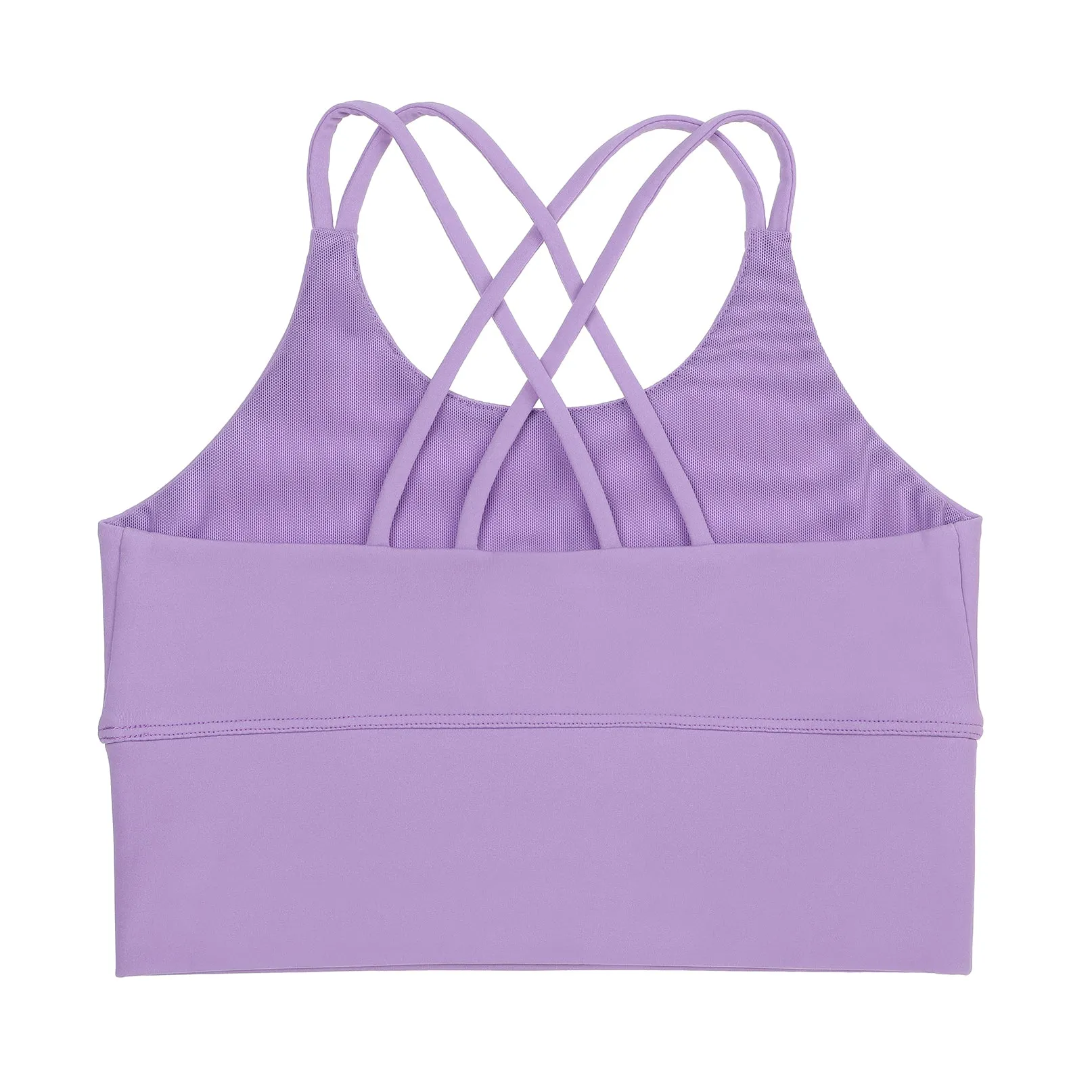 Girls Violet Pretty Cross Back Crop Top
