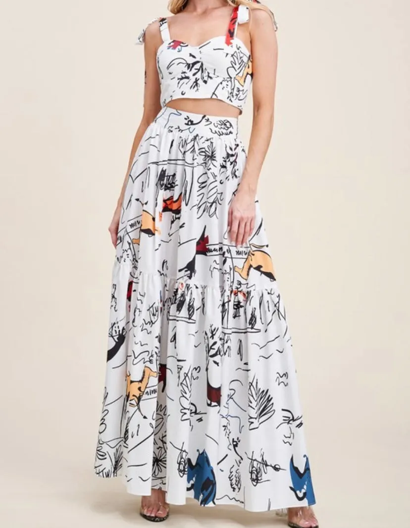 Girly Girl 2pc Maxi Skirt Set