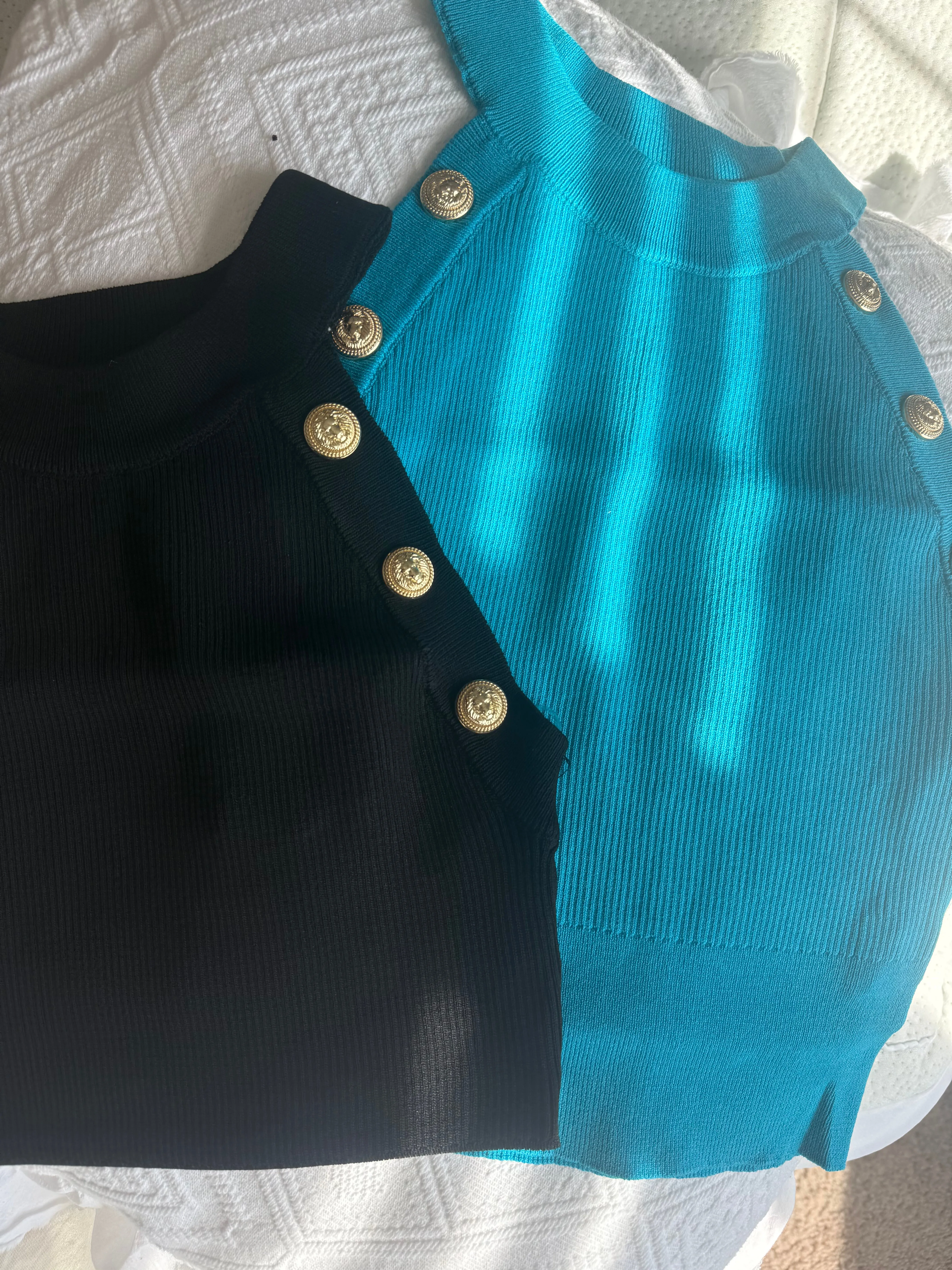 Gold Button Top