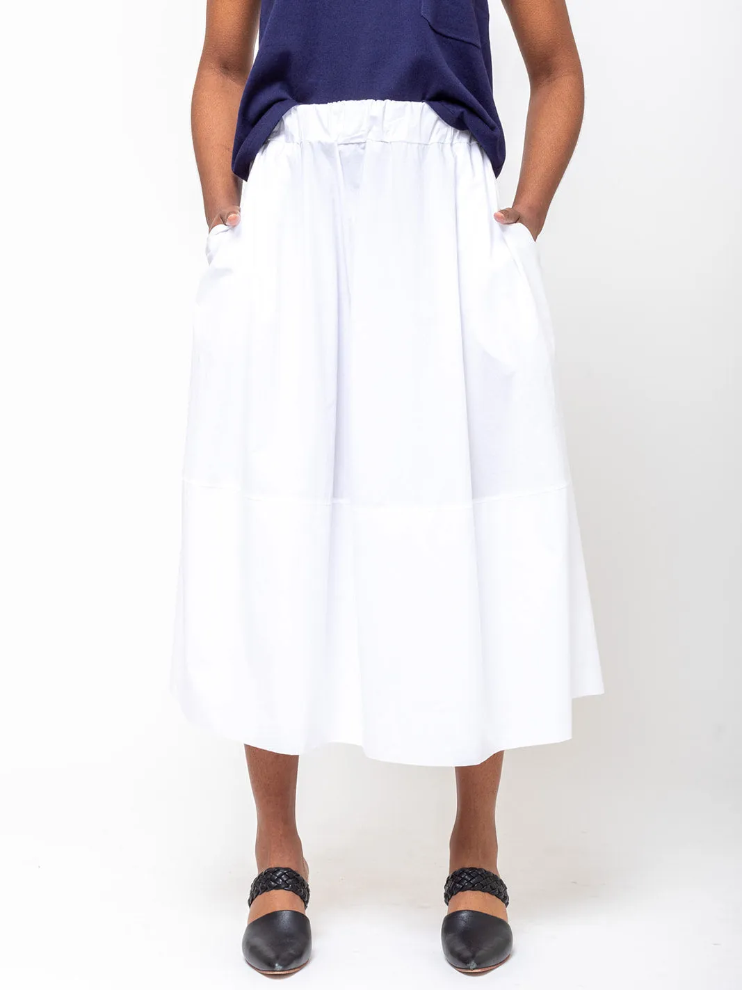 Gonna Gea Cotton Skirt - White