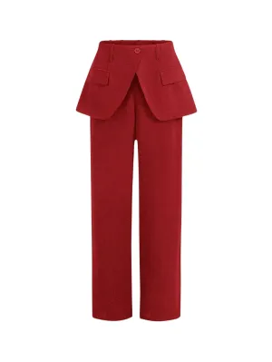 Grace Tailored Trousers with Flap Waist Detail