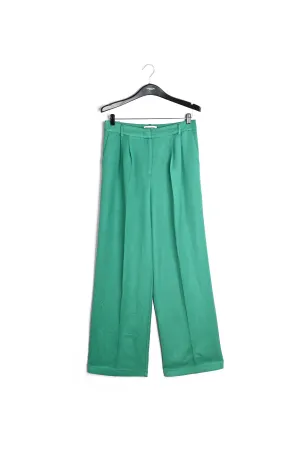 Green wide-leg pants