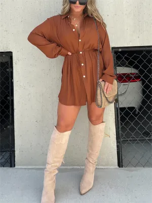 HAISLEY | LONG SLEEVE SATIN DRESS