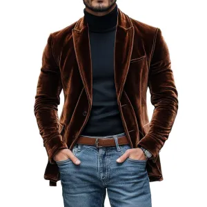 Henry - Velvet blazer with peaked lapel