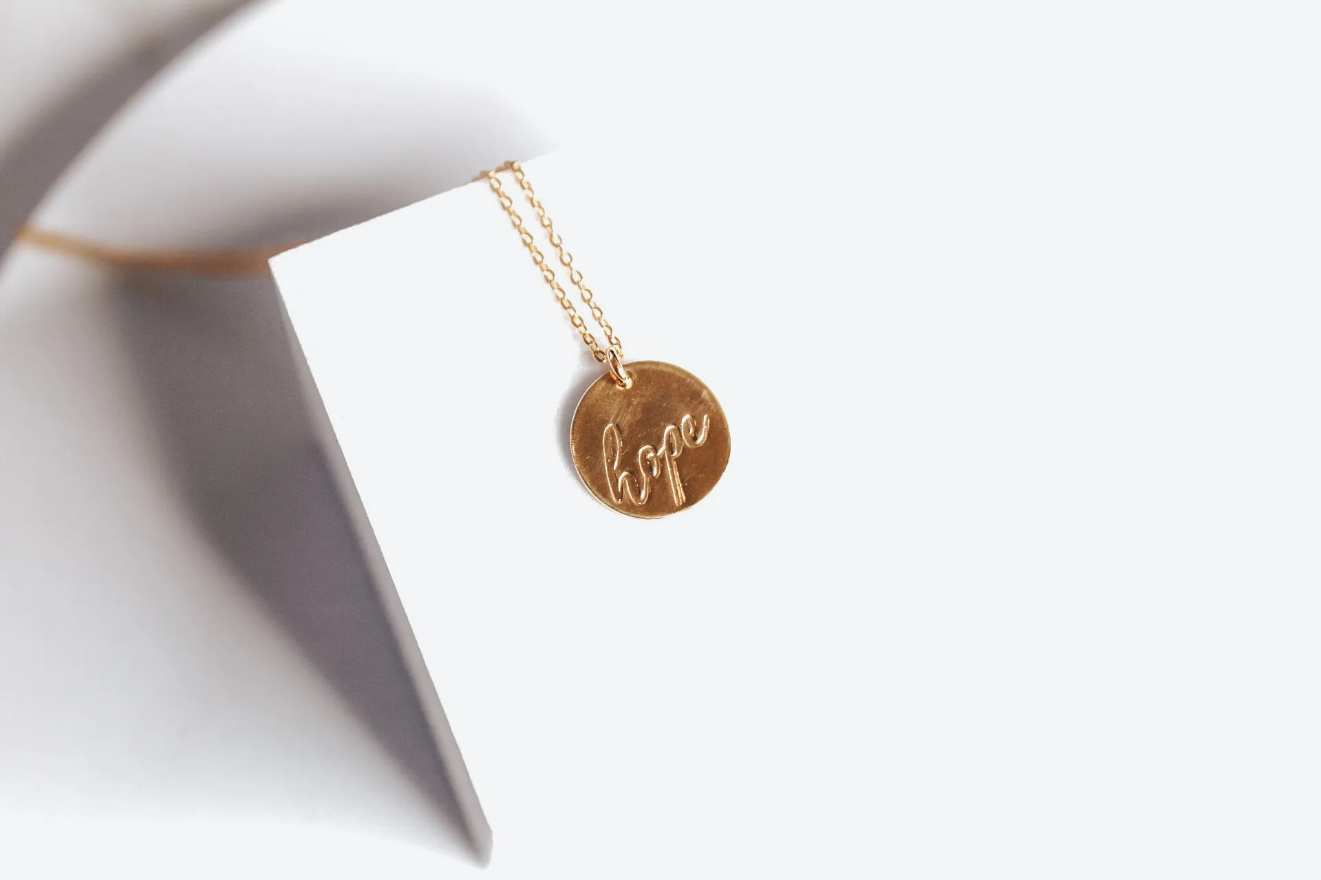 Hope Script Necklace