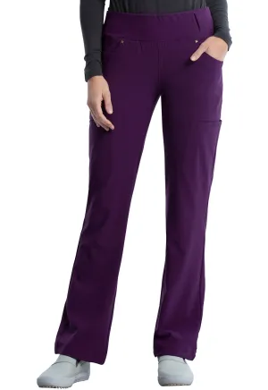 iFlex CK002 Mid Rise Straight Leg Pull-on Pants Eggplant